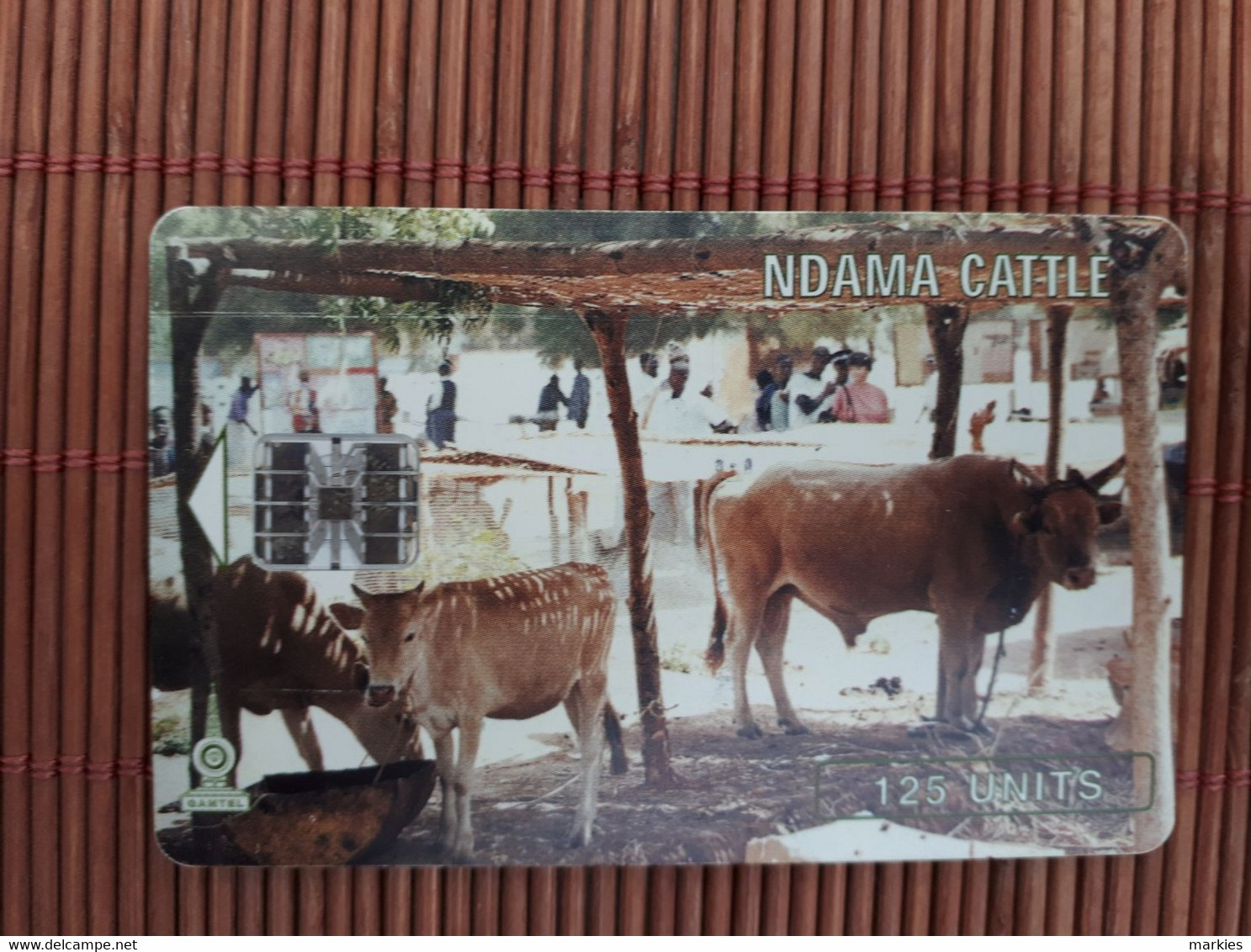 Phonecard Gambia  125 Units Ndama Cattle Used Rare - Gambie