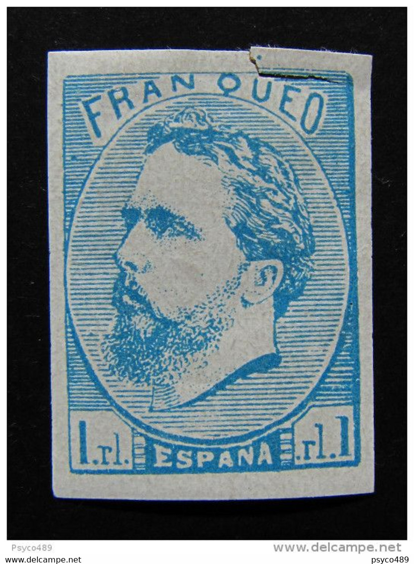 ESPAÑA-Spain Carlistas-1873- "Carlos VII" R. 1 MH* DIF. (descrizione) - Carlists