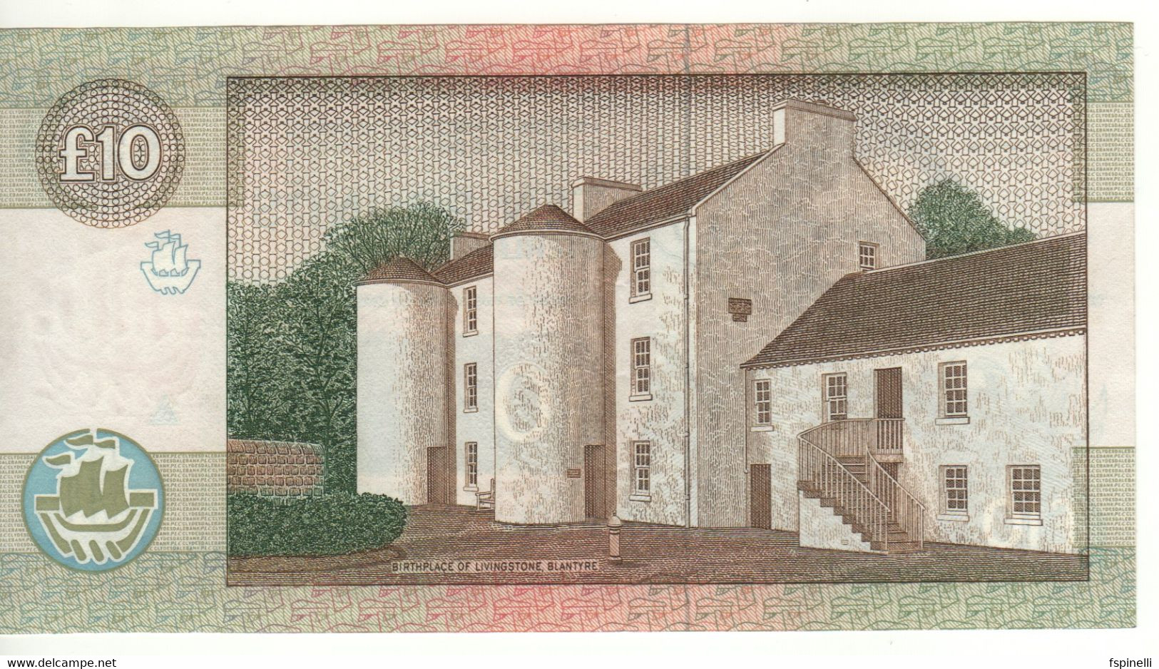 SCOTLAND   £10  Clydesdale Bank Plc   P219b   Dated 5th Jamuary, 1993   ( David Livingstone - Birth Place On Back ) - 10 Pounds