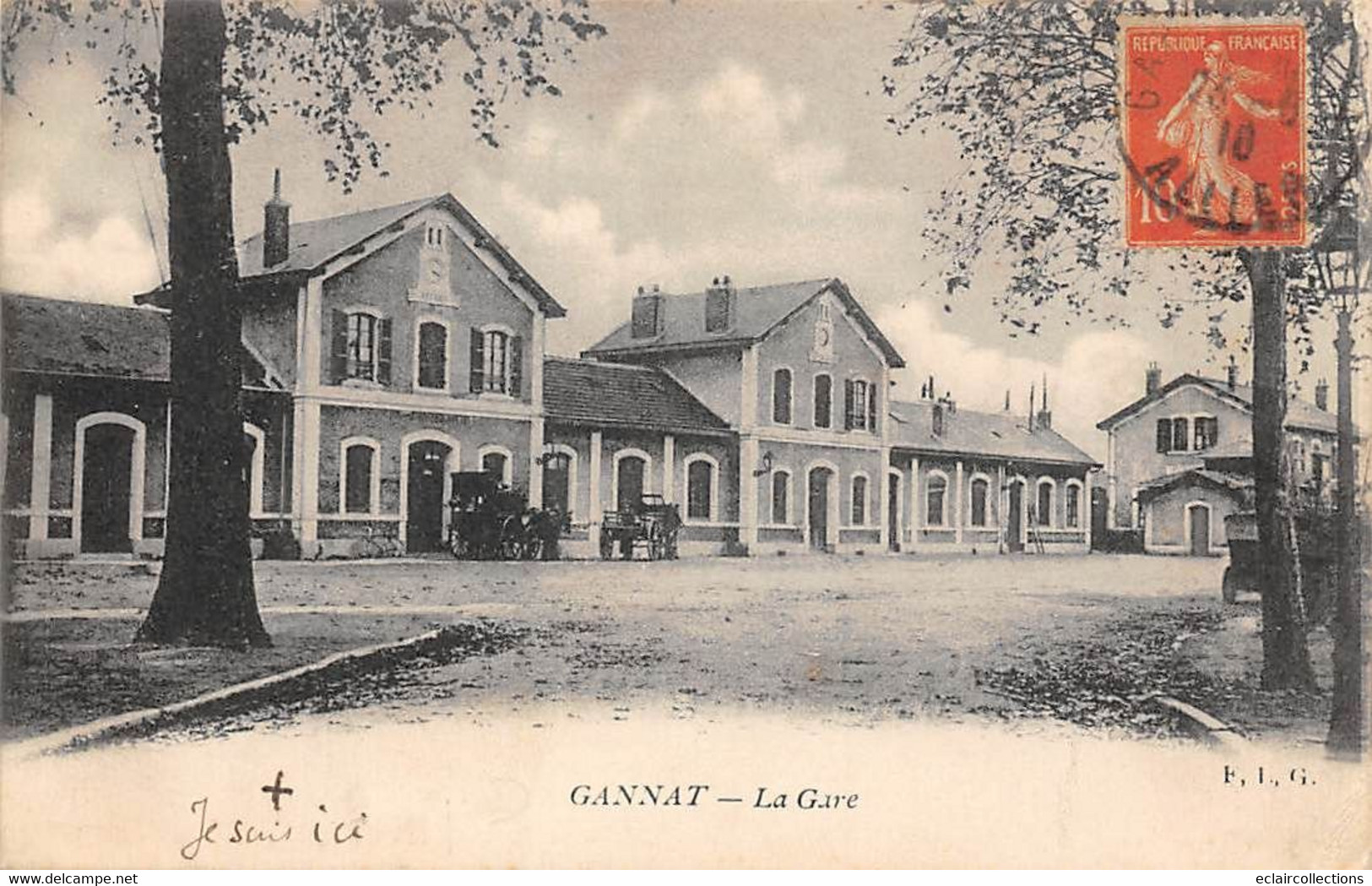 Gannat           03         Extérieur De La Gare  -  3  -        (voir Scan) - Otros & Sin Clasificación
