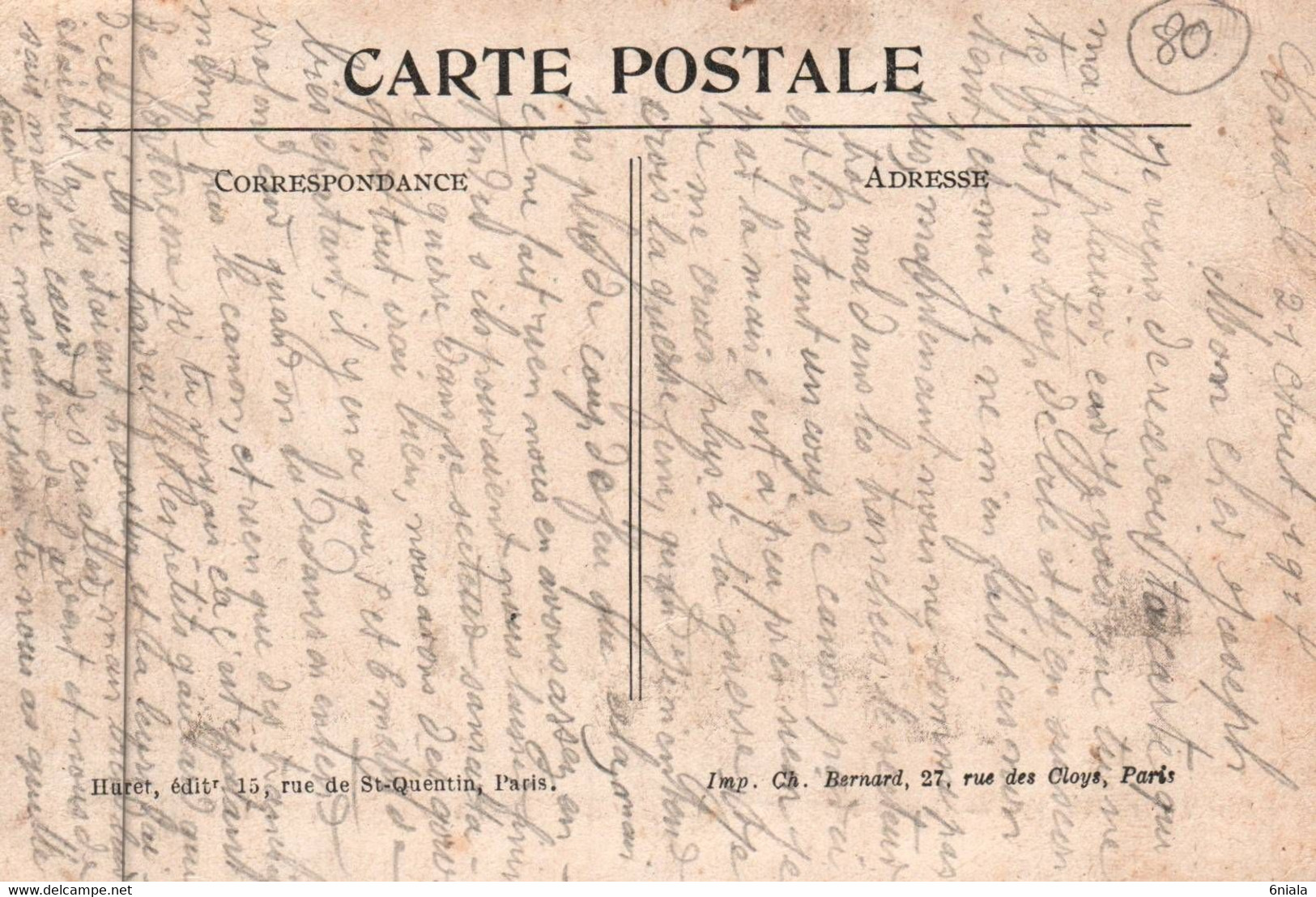 3407  Carte Postale  ROSIERES La GARE En Juillet 1915    80 Somme - Rosieres En Santerre