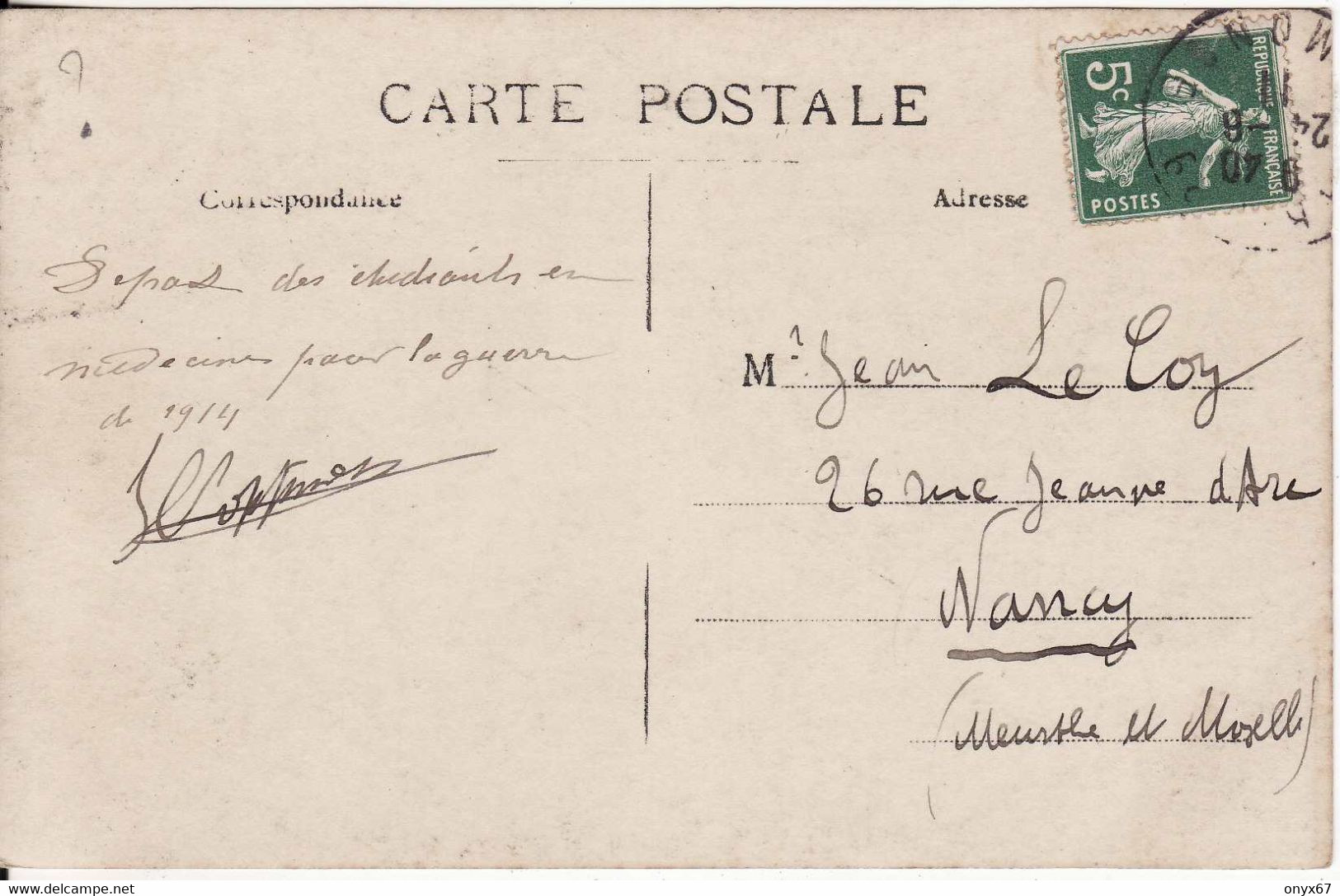 Carte Postale Photo PARIS 5 ème Collège De France Départ Des Etudiants En Médecine Pour La Guerre De 1914 Militaire - Onderwijs, Scholen En Universiteiten