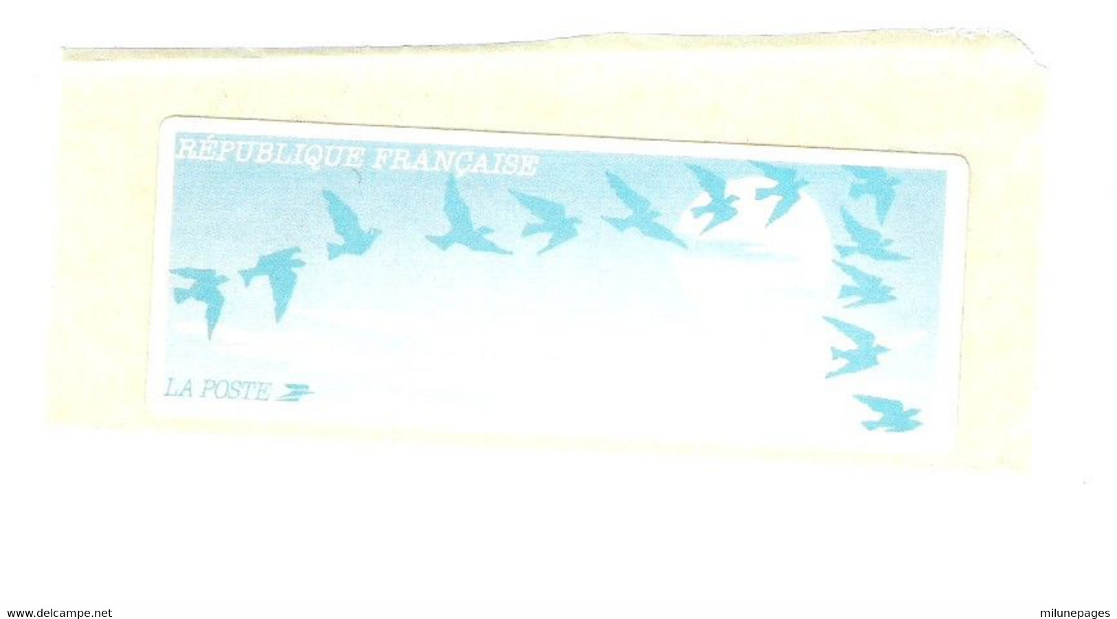 Vignette Lisa Turquoise Type Oiseaux De Jubert Neuve Vierge Sans Valeur - 1990 « Oiseaux De Jubert »