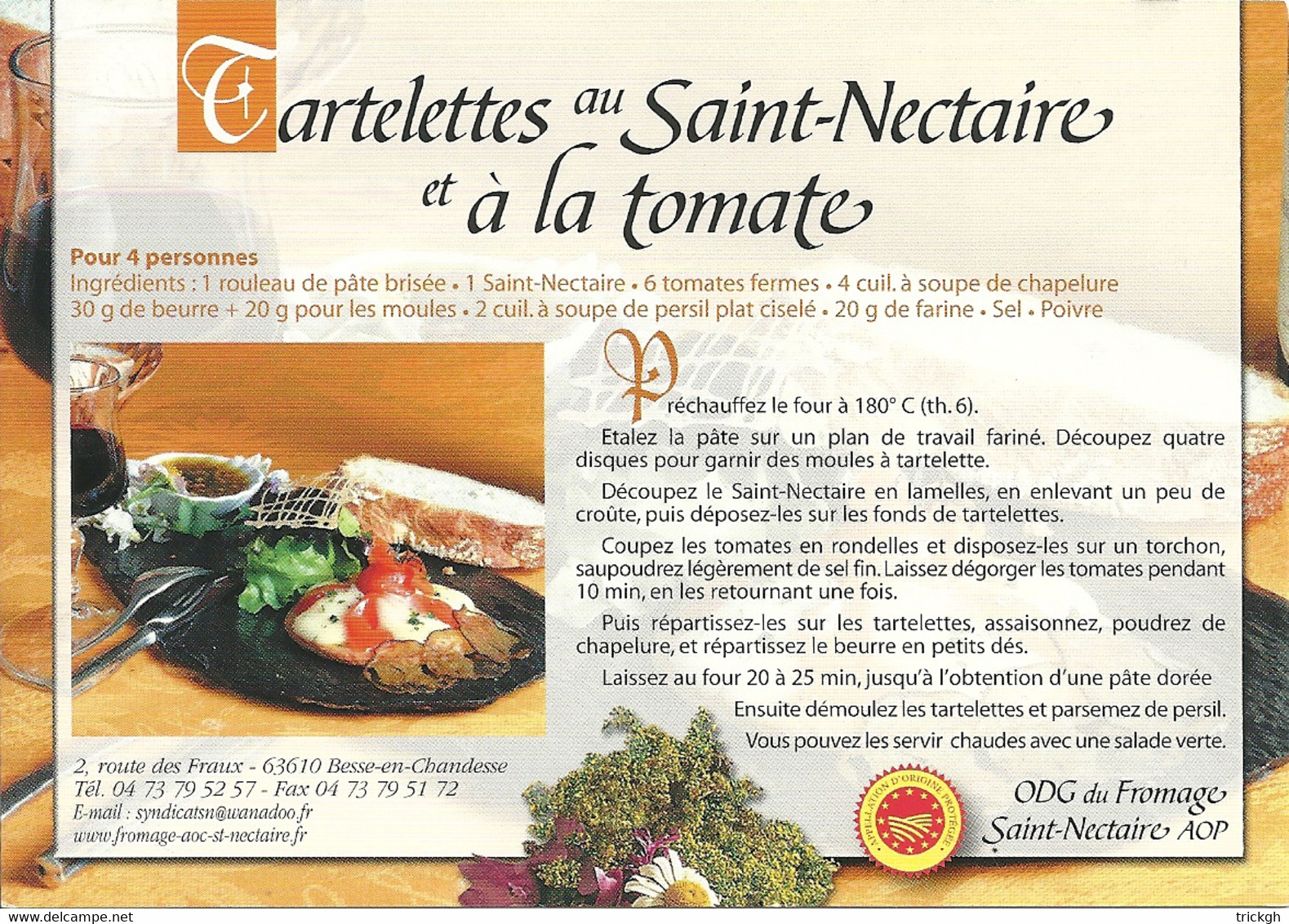 Tartelettes Au Saint-Nectaire Et à La Tomate - Recettes (cuisine)