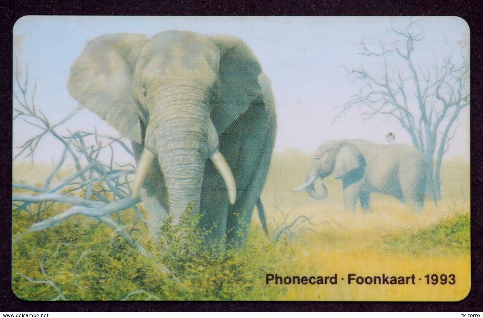 South Africa Big Five: Used Elephant Phonecard With Rare Chip  Siemens S 30 ( Module 34) - Südafrika