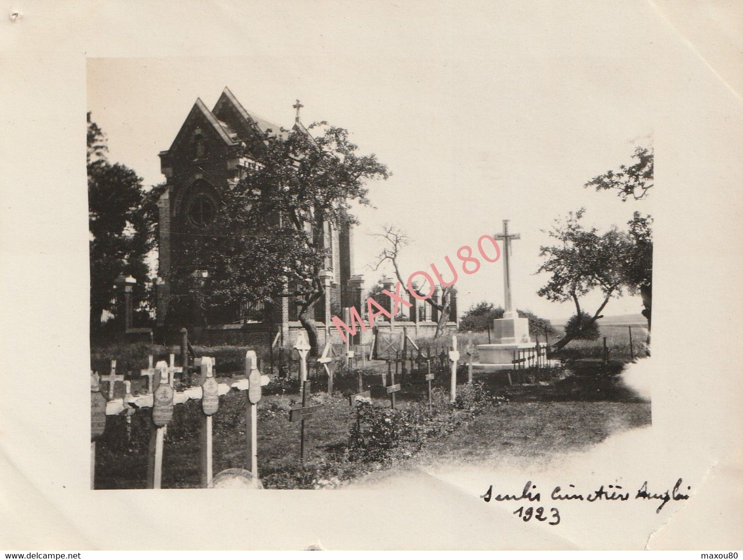 SENLIS-LE-SEC  Photo Cimetière Anglais 1923 - Other & Unclassified