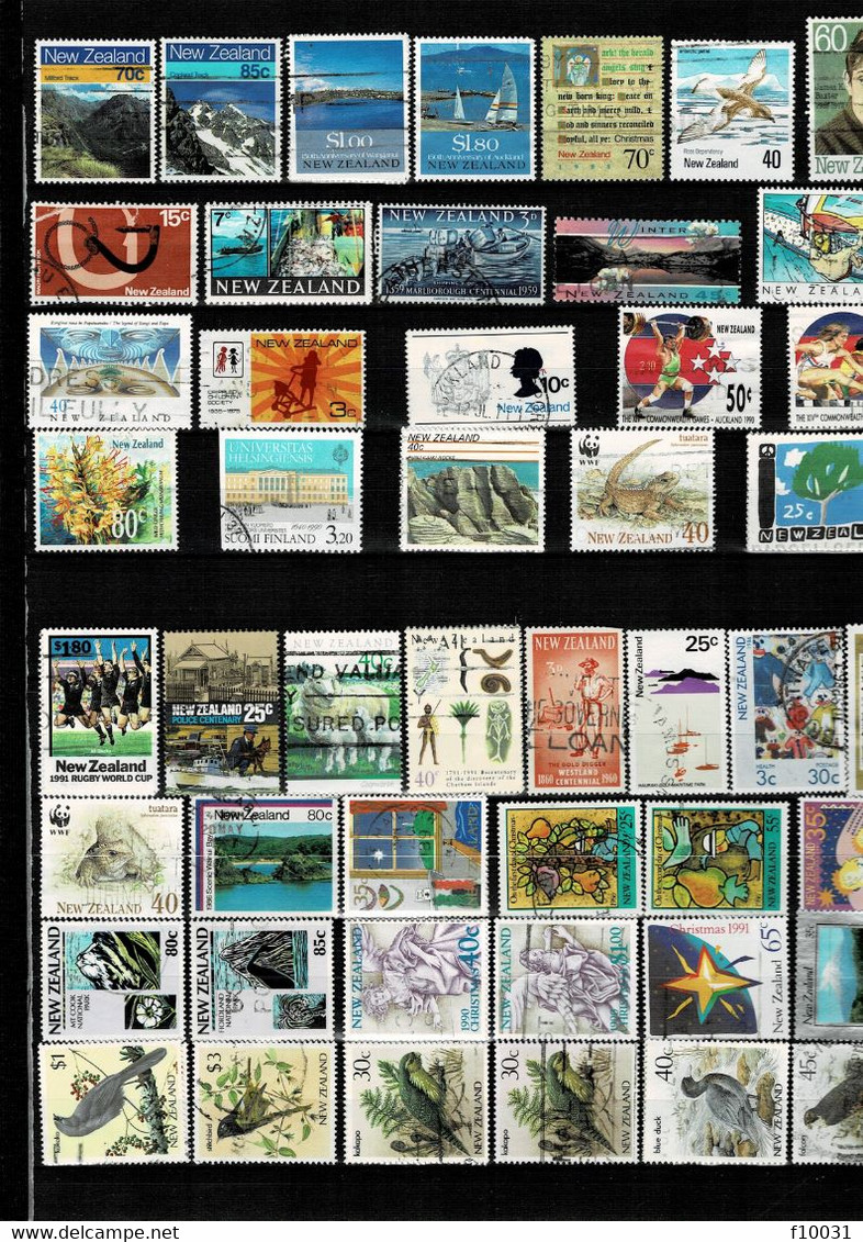Philatélie Timbres NOUVELLE ZELANDE Total 124 Timbres ** & ° - Collections, Lots & Séries