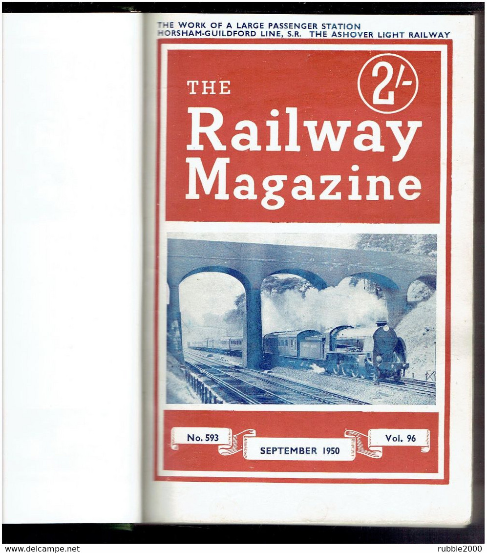 THE RAILWAY MAGAZINE 1950 1951 RELIURE DE 12 REVUES LA REVUE DU CHEMIN DE FER - Verkehr