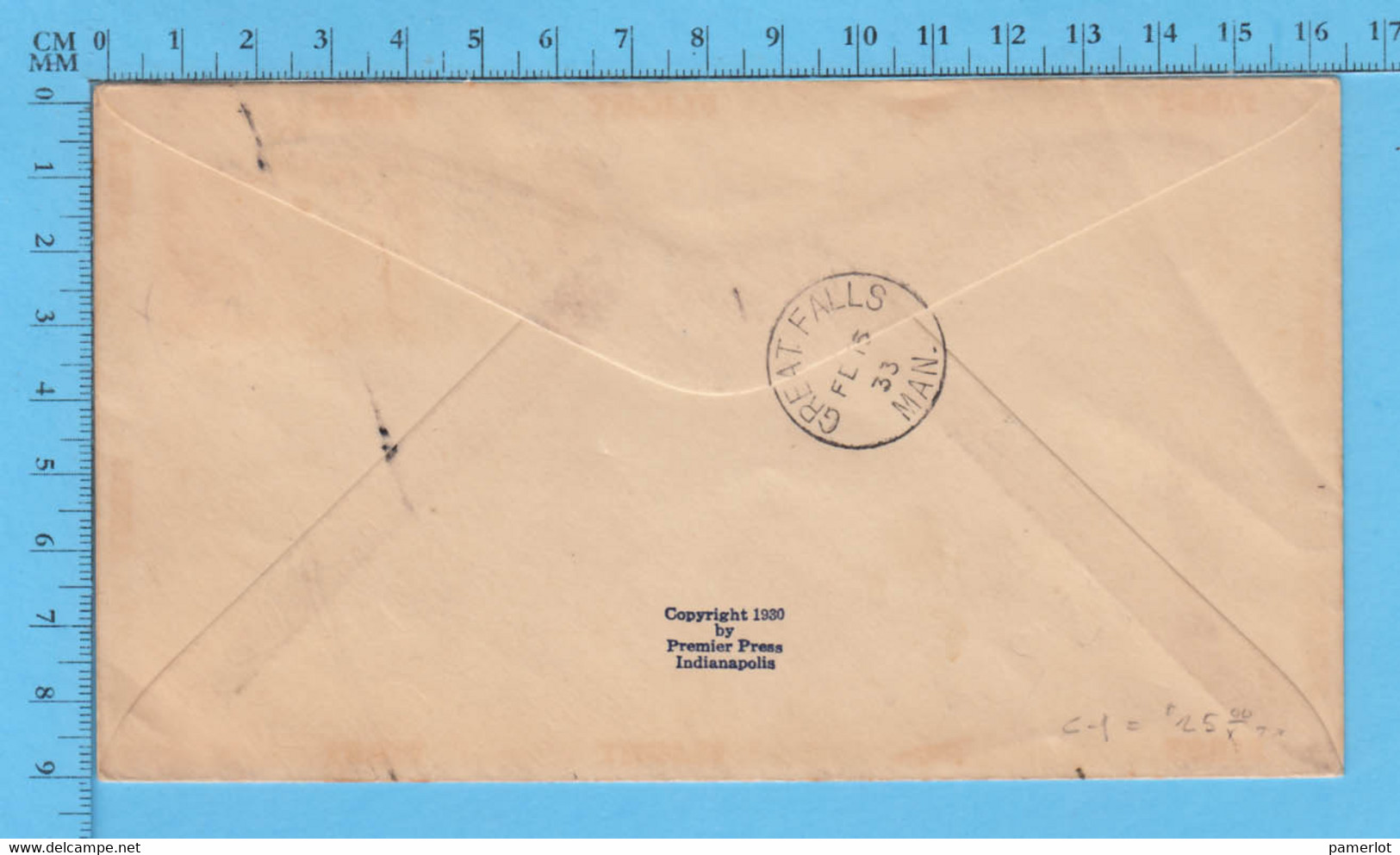 CANADA Scott #C1, FIRST FLIGHT, BISSETT TO GREAT FALLS MANITOBA. CIRCULATED ENVELOPE 1933 TO USA - Premiers Vols