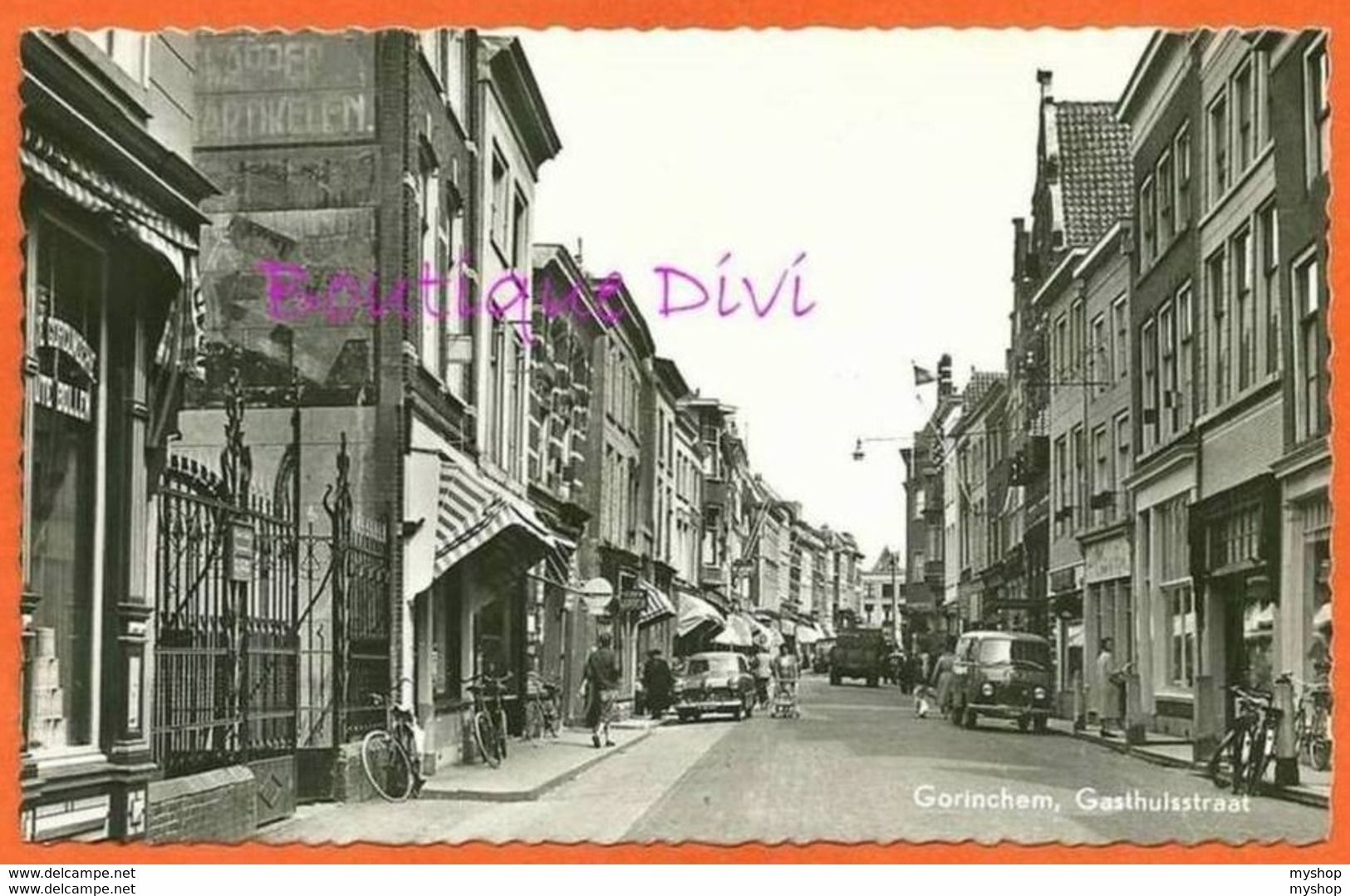 NL004, * GORINCHEM  * GORINCHEM GASTHUISSTRAAT, VW, OLD VOLVO, SHOPING STREET  * ECHTE FOTO *  UNUSED - Gorinchem