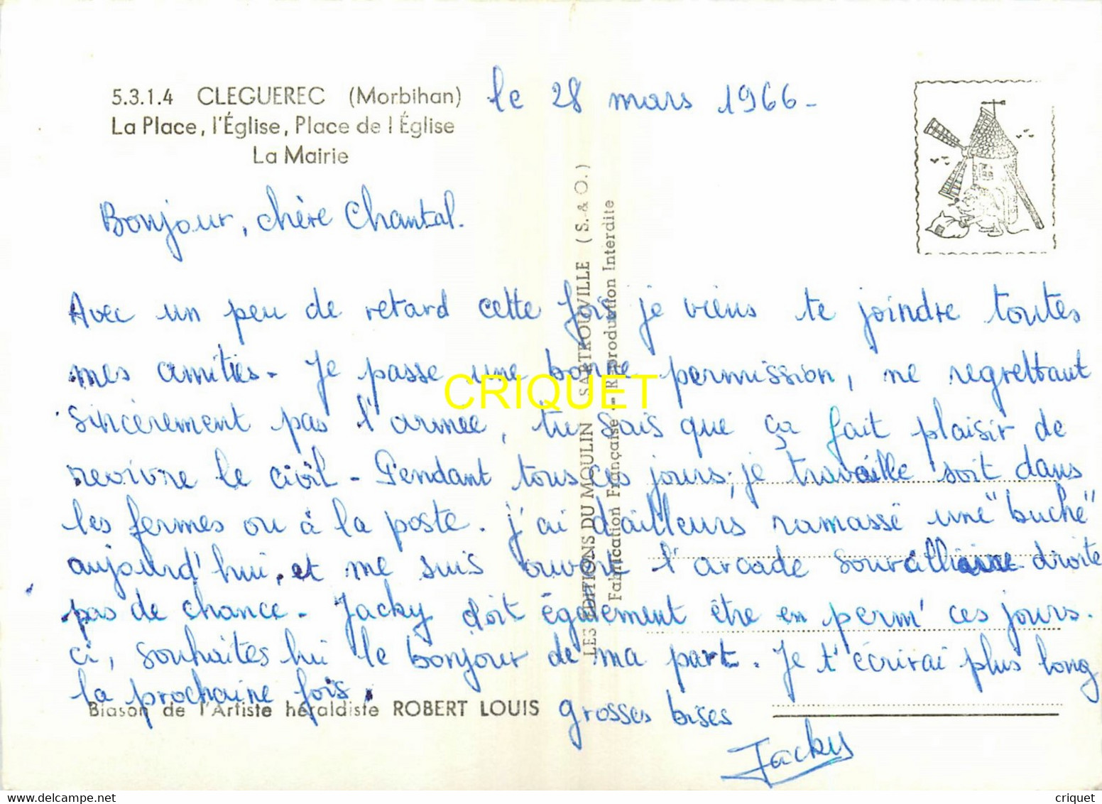 56 Cléguerec, Belle Carte 4 Vues, Place, Eglise... - Cleguerec