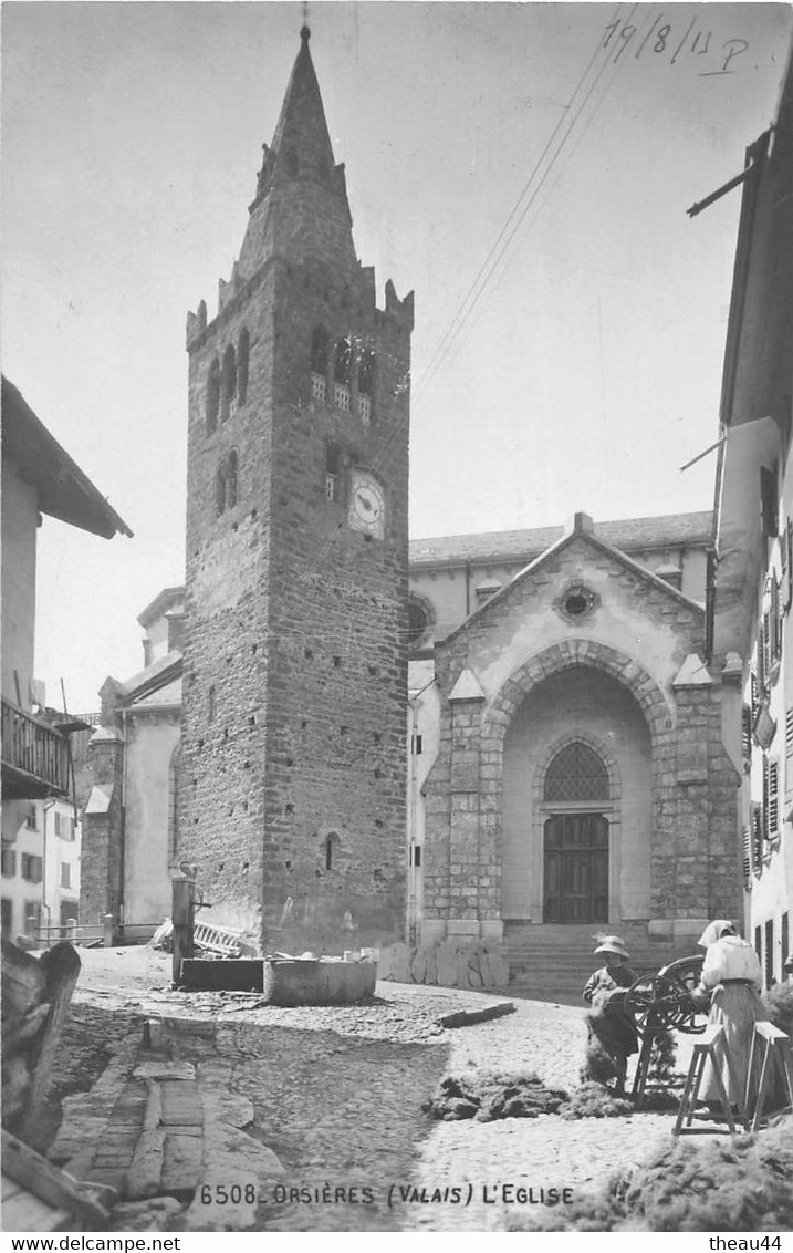 ¤¤   -   SUISSE   -   ORSIERES   -   Carte-Photo De L'Eglise      -   ¤¤ - Orsières