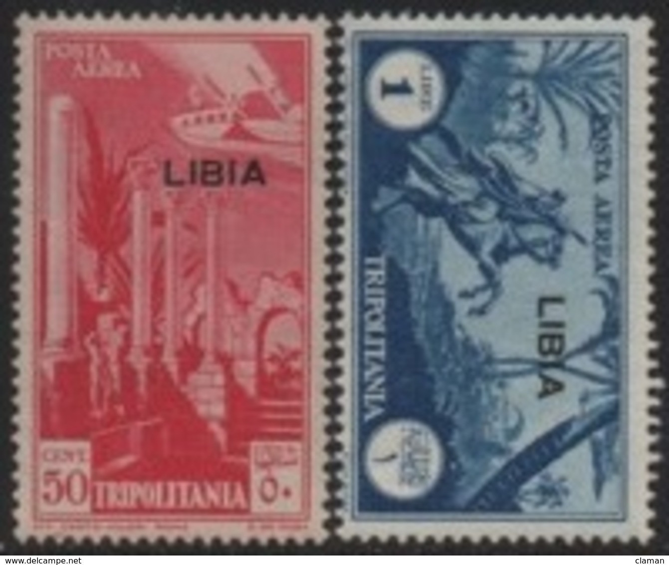 Italian Colonies-Italiennes (LIBIA) 1936 Italian/Tripolitania Stamps/Timbres Poste Aérienne (Overprinted/Surchargés) ** - Libyen