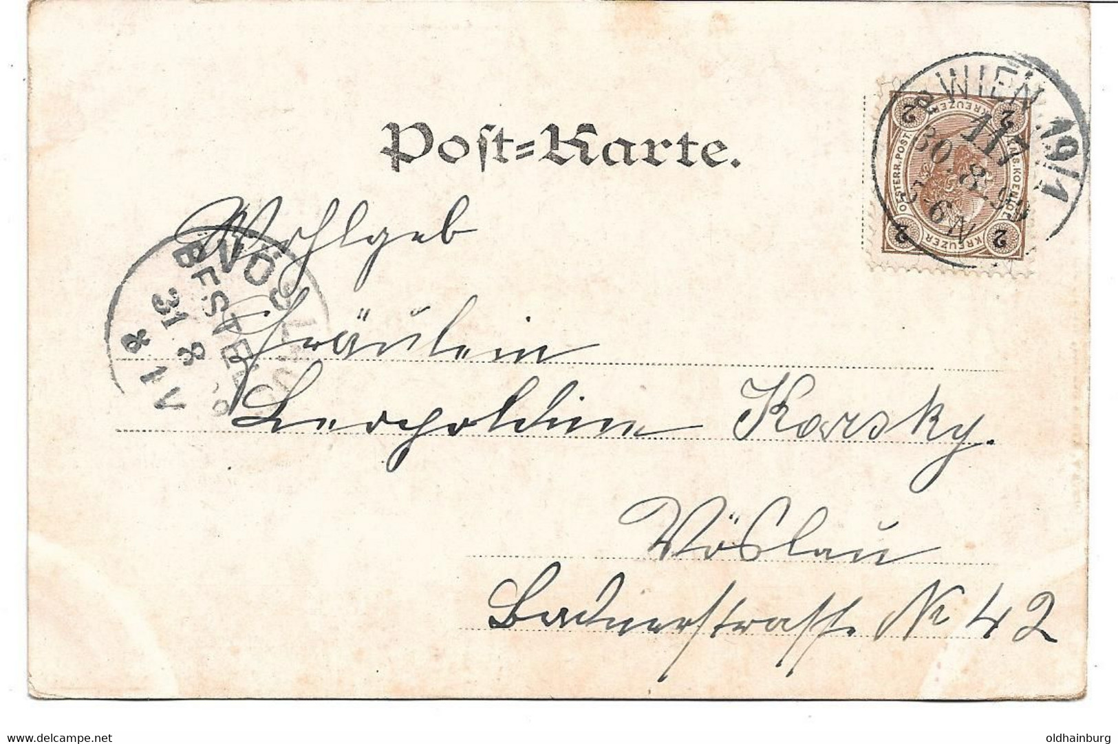 4088g: AK Wien- Grinzing, Gruss Aus Der Wildgrube, Gelaufen 1899 Nach Vöslau - Grinzing