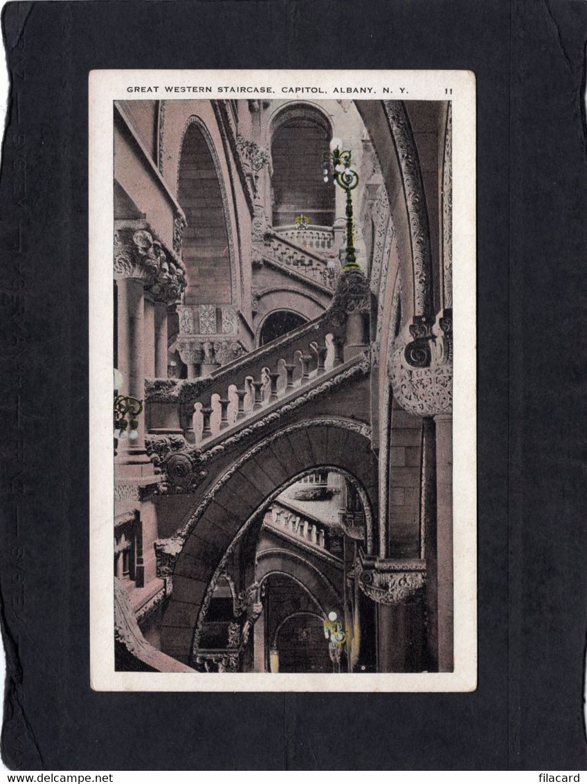 96354     Stati  Uniti,  Great  Western  Staircase,  Capitol,  Albany,  N. Y.,  NV - Albany