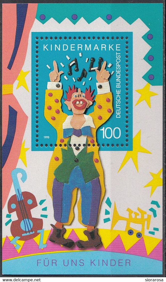 Germania 1993 Sc. 1813 Fur Uns Kinder - For The Children Sheet Perf. Nuovo - Cirque