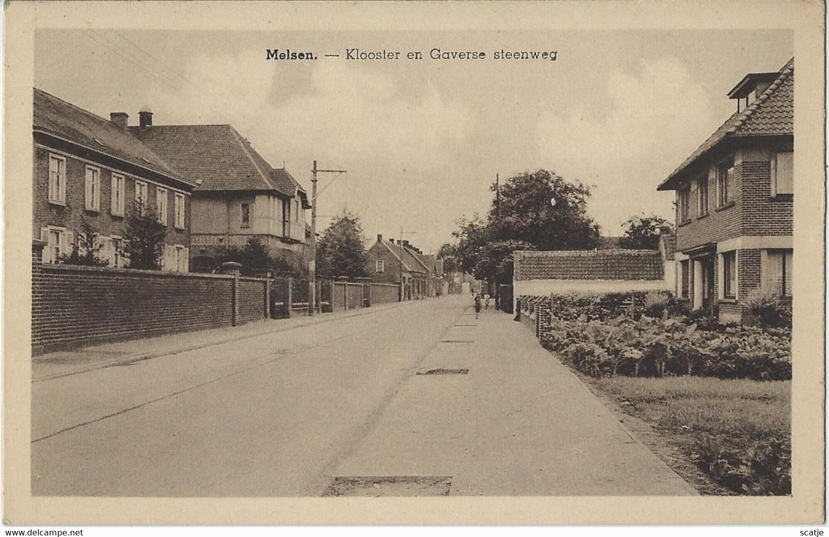 Melsen.   -   Klooster En Gaverse Steenweg.    -   1960   Gavere  Naar   Borgerhout - Merelbeke