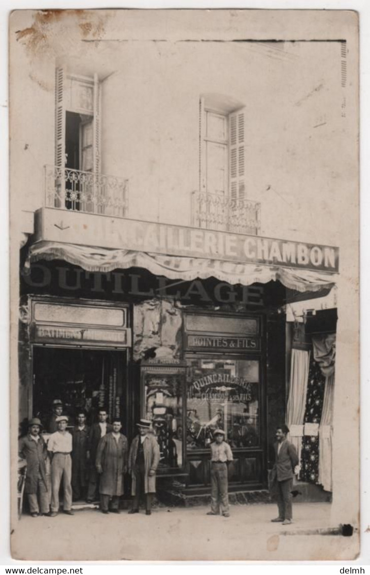 Carte Photo Commerce Magasin Quincaillerie Joseph CHAMBON Lieu à Identifier - Negozi