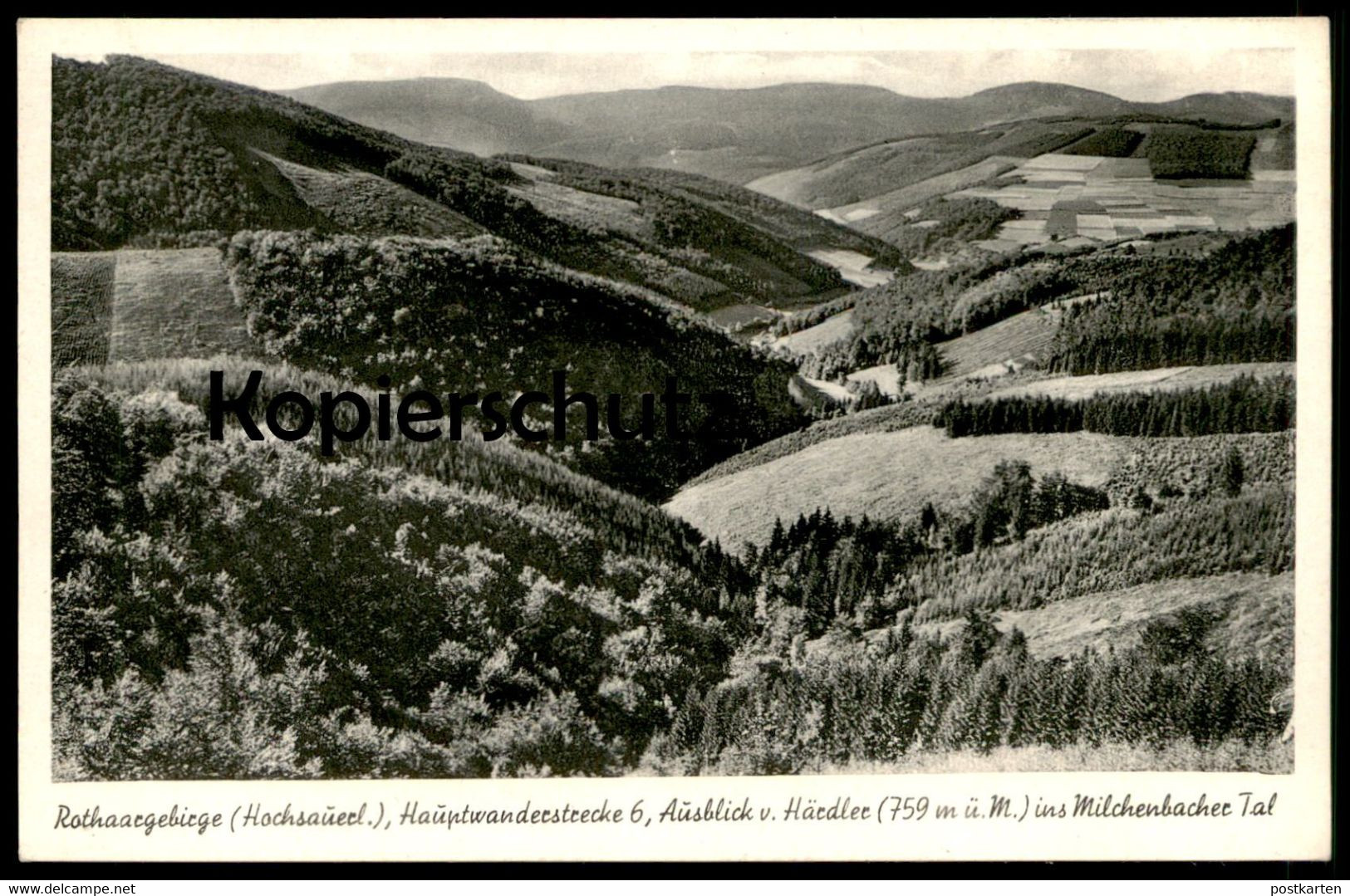 ÄLTERE POSTKARTE ROTHAARGEBIRGE HAUPTWANDERSTRECKE 6 HÄRDLER MILCHENBACHER TAL Cpa Postcard AK - Lennestadt