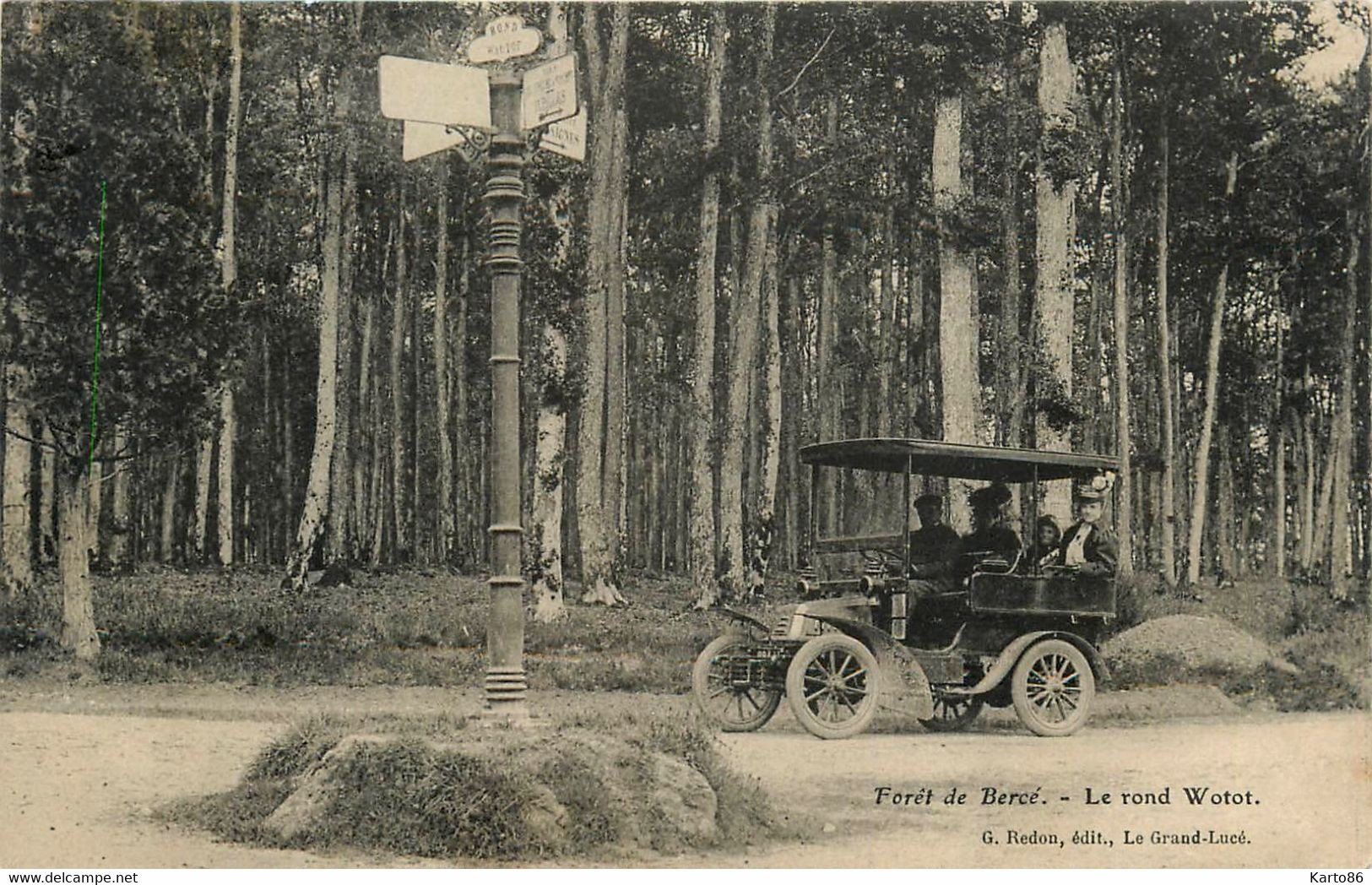Forêt De Bercé * Le Rond Wotot * Voiture Automobile Ancienne  Auto - Mayet