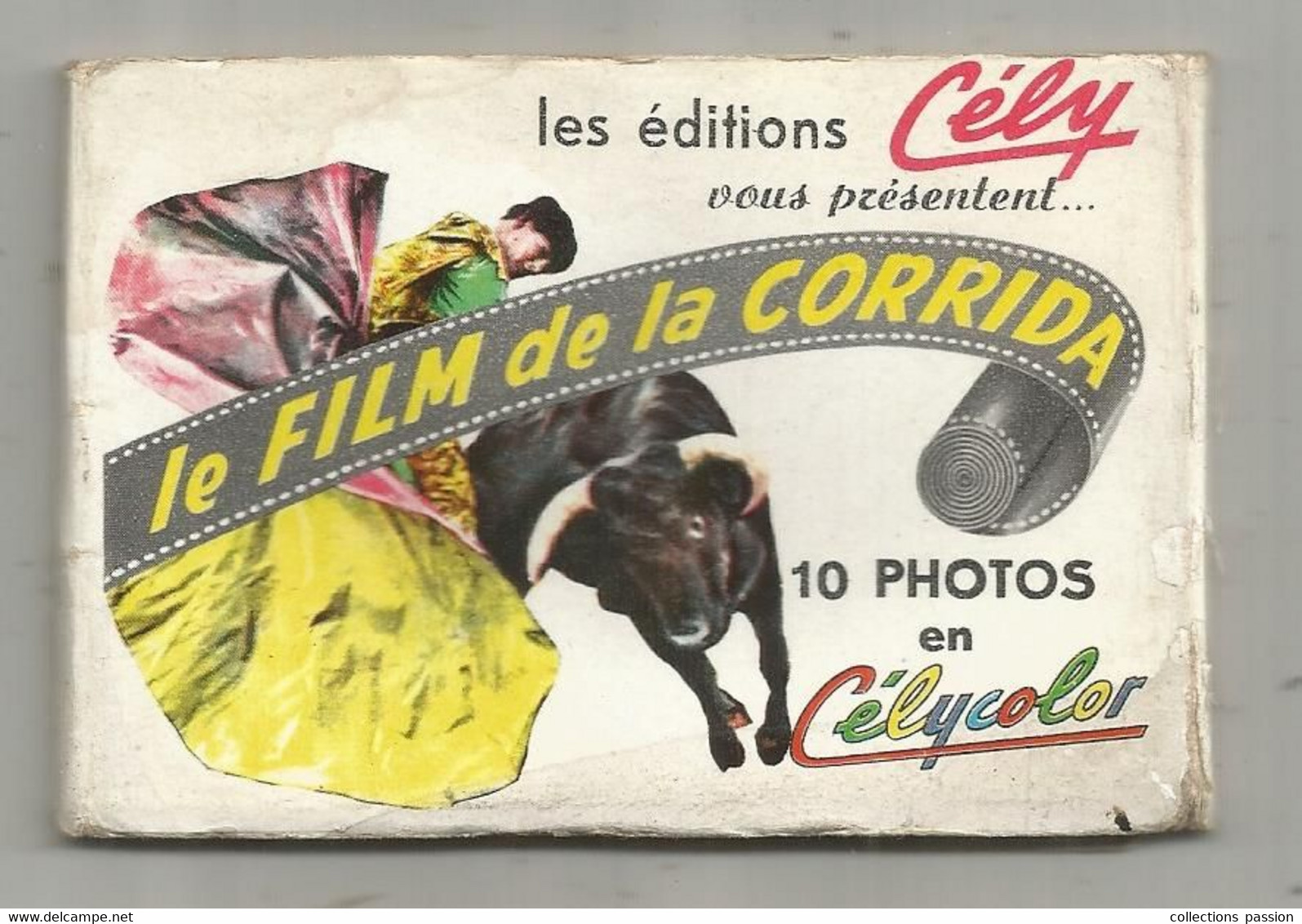 Photographie , Sports , Le Film De La CORRIDA ,ed. Cély , 3 Scans , CARNET DE 10 PHOTOGRAPHIES - Sporten