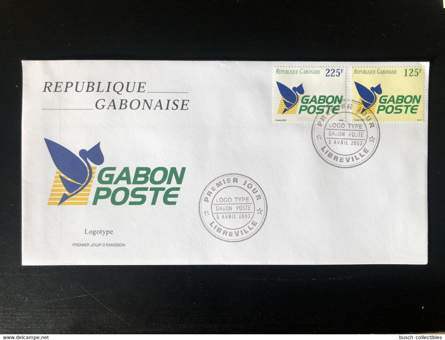 Gabon Gabun 2003 Mi. 1662 - 1663 FDC Gabon Poste Logotype RARE! - Gabon