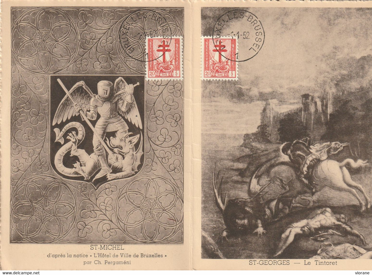 Carte Maximum -  St-Michel & St-Georges - Le Tintoret - 1951-1960