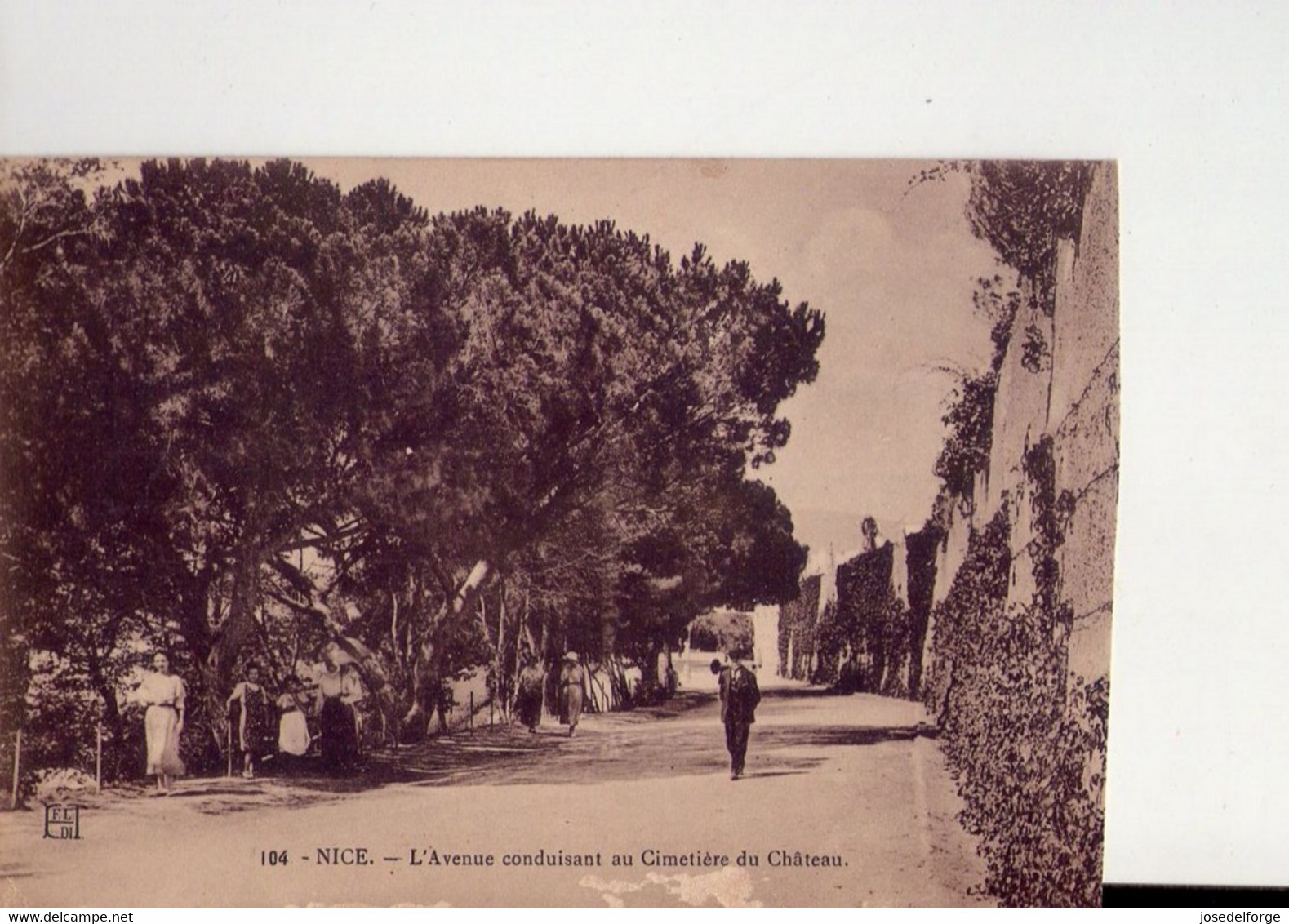 CPA -  06 -  54 -  NICE - L'AVENUE CONDUISANT AU CIMETIERE DU CHATEAU - - Panoramic Views