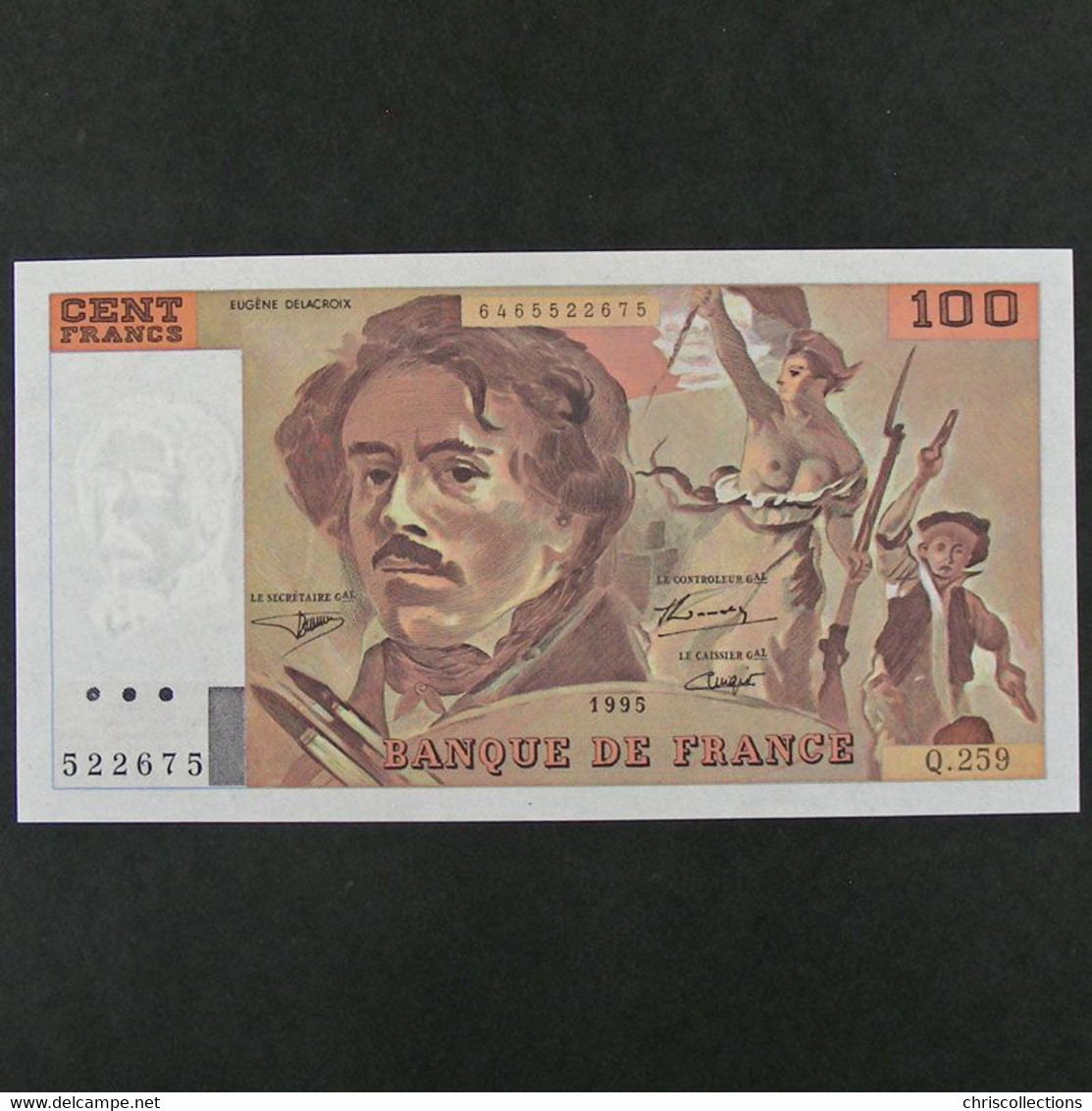 100 Francs Delacroix 1995, SPL - 100 F 1978-1995 ''Delacroix''