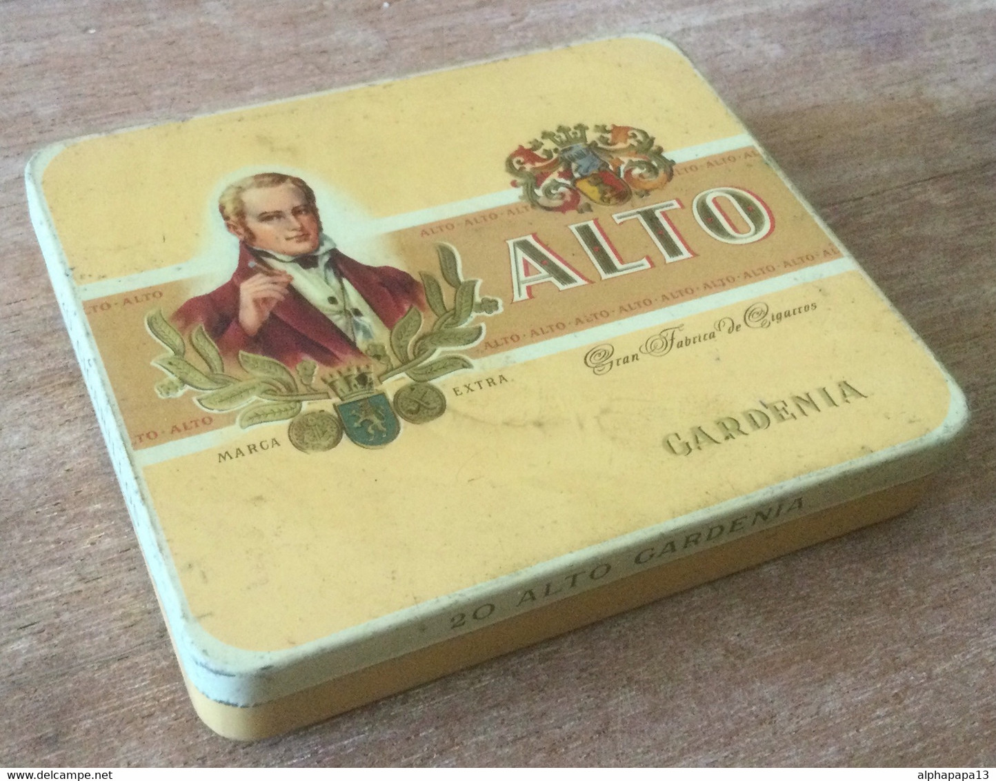Boîte En Fer 20 Cigarillos ALTO Gardena - Zigarrenkisten (leer)