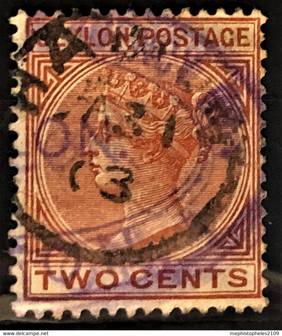 CEYLON 1872 - Canceled - Sc# 63 - 2c - Ceylan (...-1947)