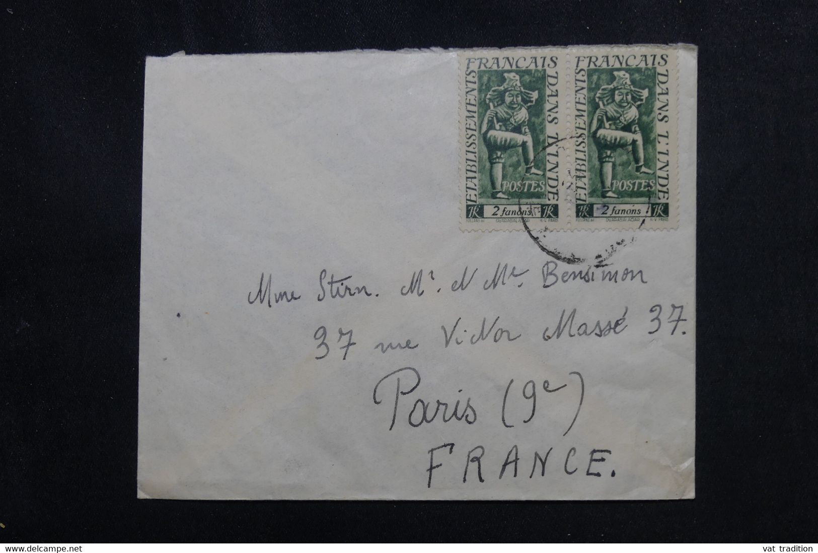 INDE - Enveloppe Pour La France, Affranchissement En Paire  - L 72891 - Lettres & Documents
