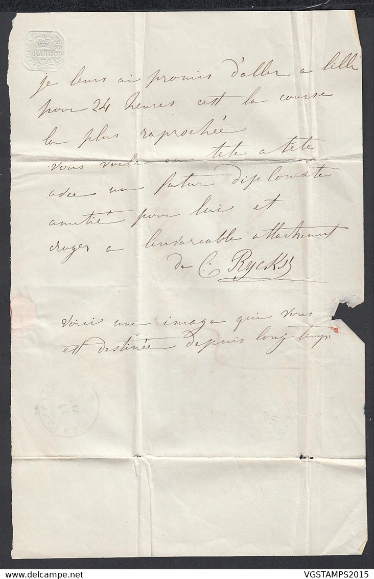 Belgique 1840 - Précurseur De Peco à Destination Bruxelles. Bte. AK........... (DD) DC-9355 - Autres & Non Classés