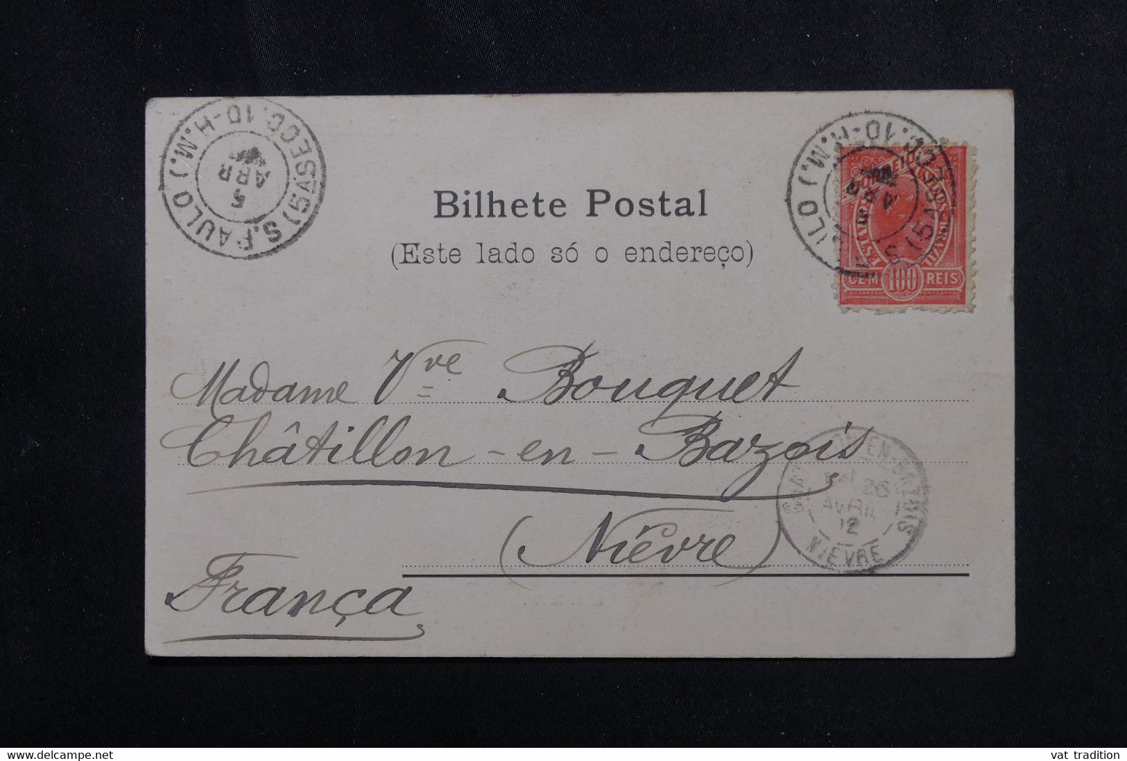 BRÉSIL - Affranchissement De Sao Paulo Sur Carte Postale En 1902 Pour La France - L 72917 - Briefe U. Dokumente