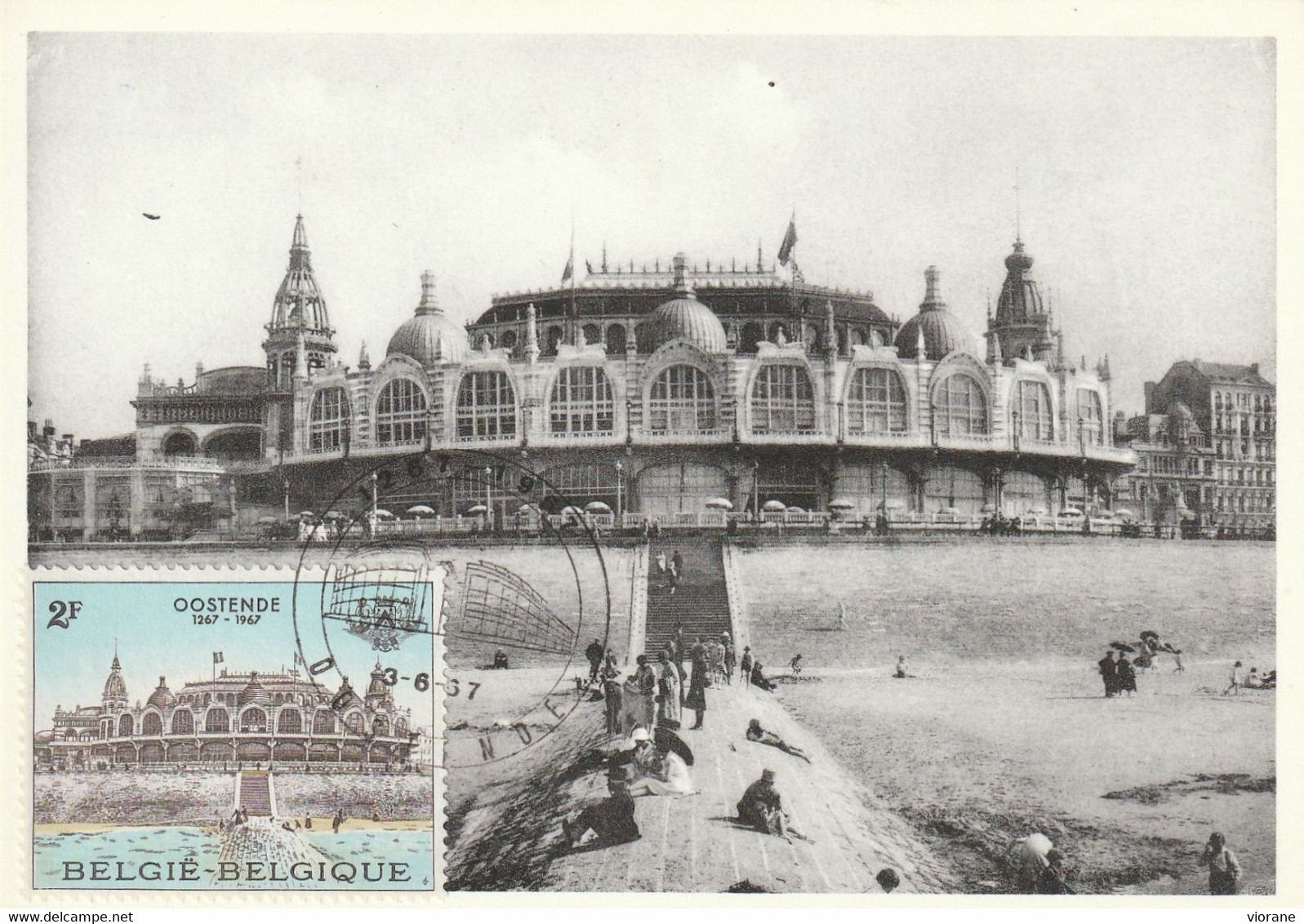 Carte Maximum - Ostende - Ancien Kursaal - 1961-1970