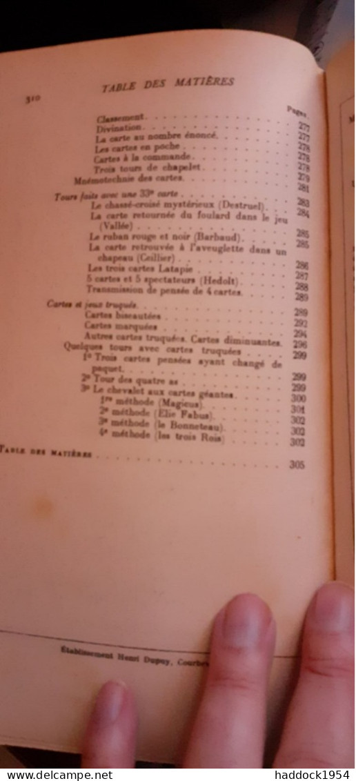 manuel pratique d'illusionnisme et de prestigitation  REMI CEILLIER payot 1948