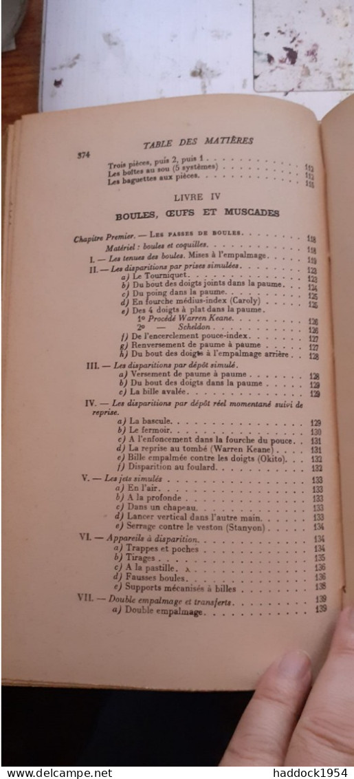 manuel pratique d'illusionnisme et de prestigitation  REMI CEILLIER payot 1948