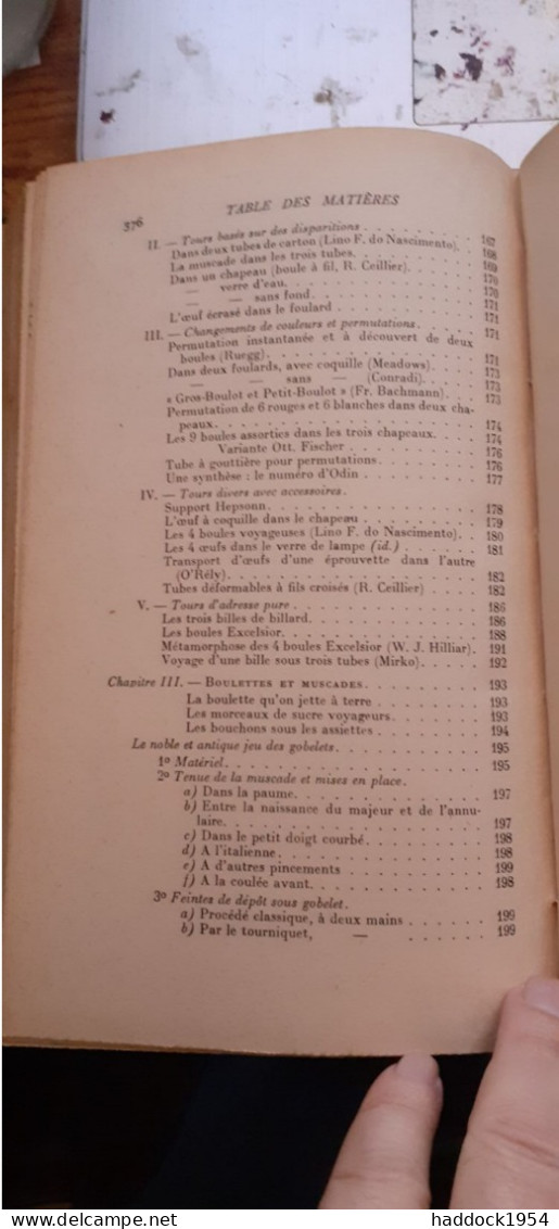 manuel pratique d'illusionnisme et de prestigitation  REMI CEILLIER payot 1948