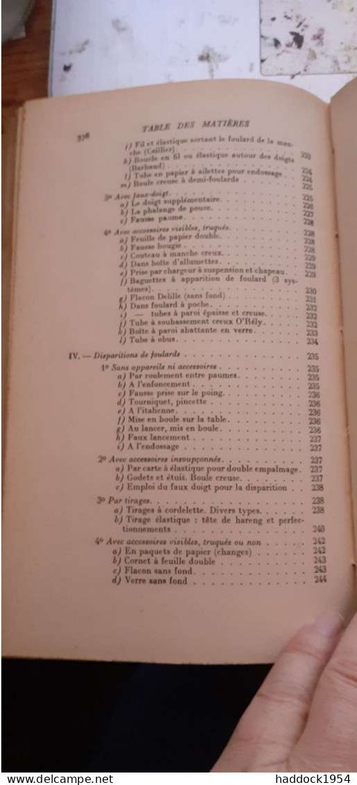 manuel pratique d'illusionnisme et de prestigitation  REMI CEILLIER payot 1948