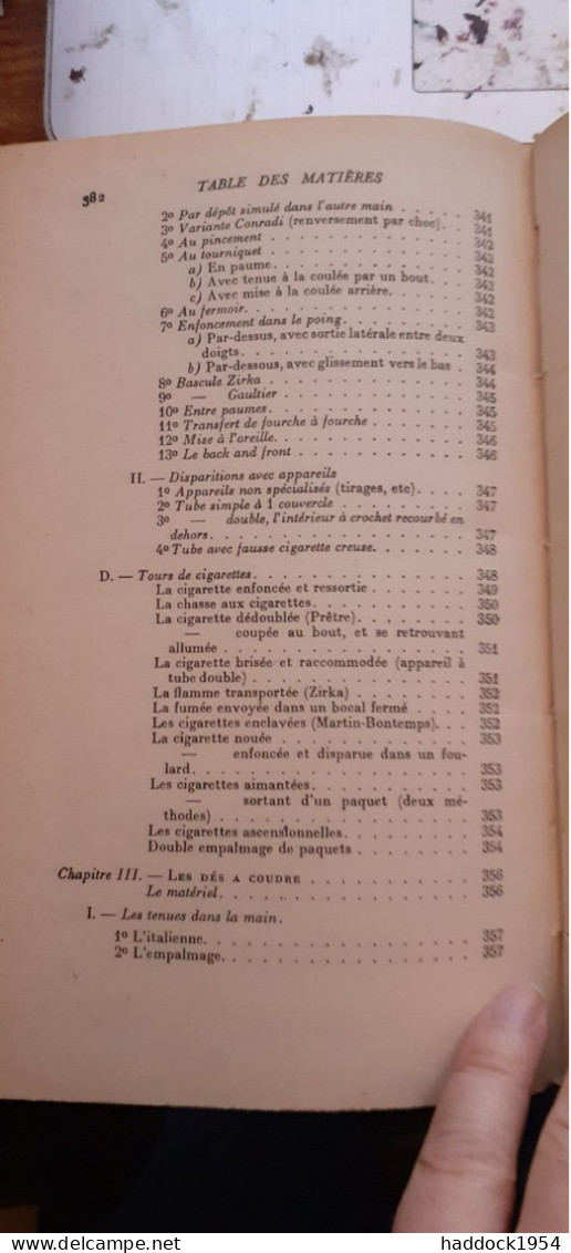 manuel pratique d'illusionnisme et de prestigitation  REMI CEILLIER payot 1948