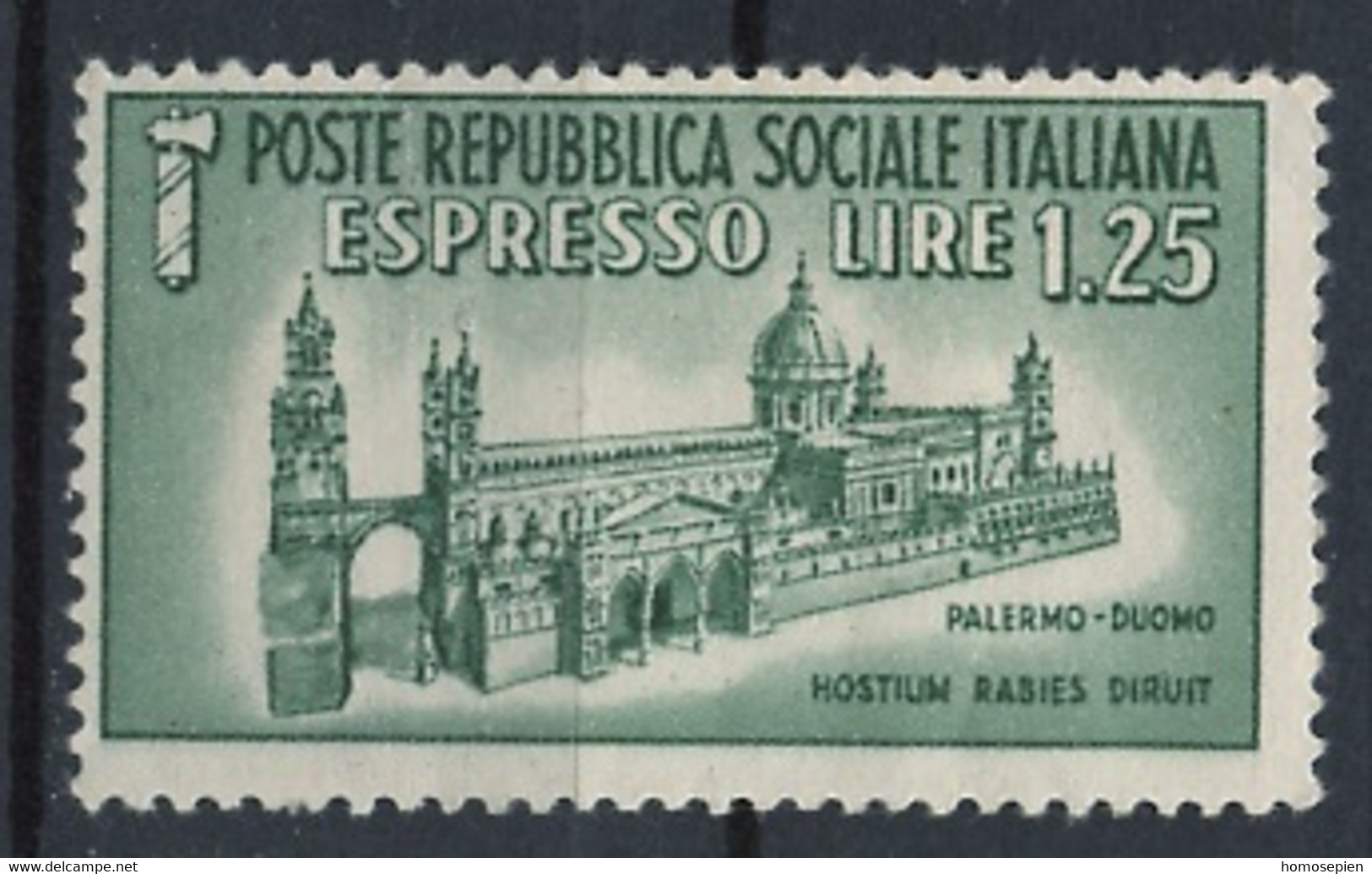 Italie République Sociale - Italy - Italien Exprès 1944 Y&T N°RSIEX6 - Michel N°EM662 * - 1,25l Cathédrale De Palerme - Exprespost