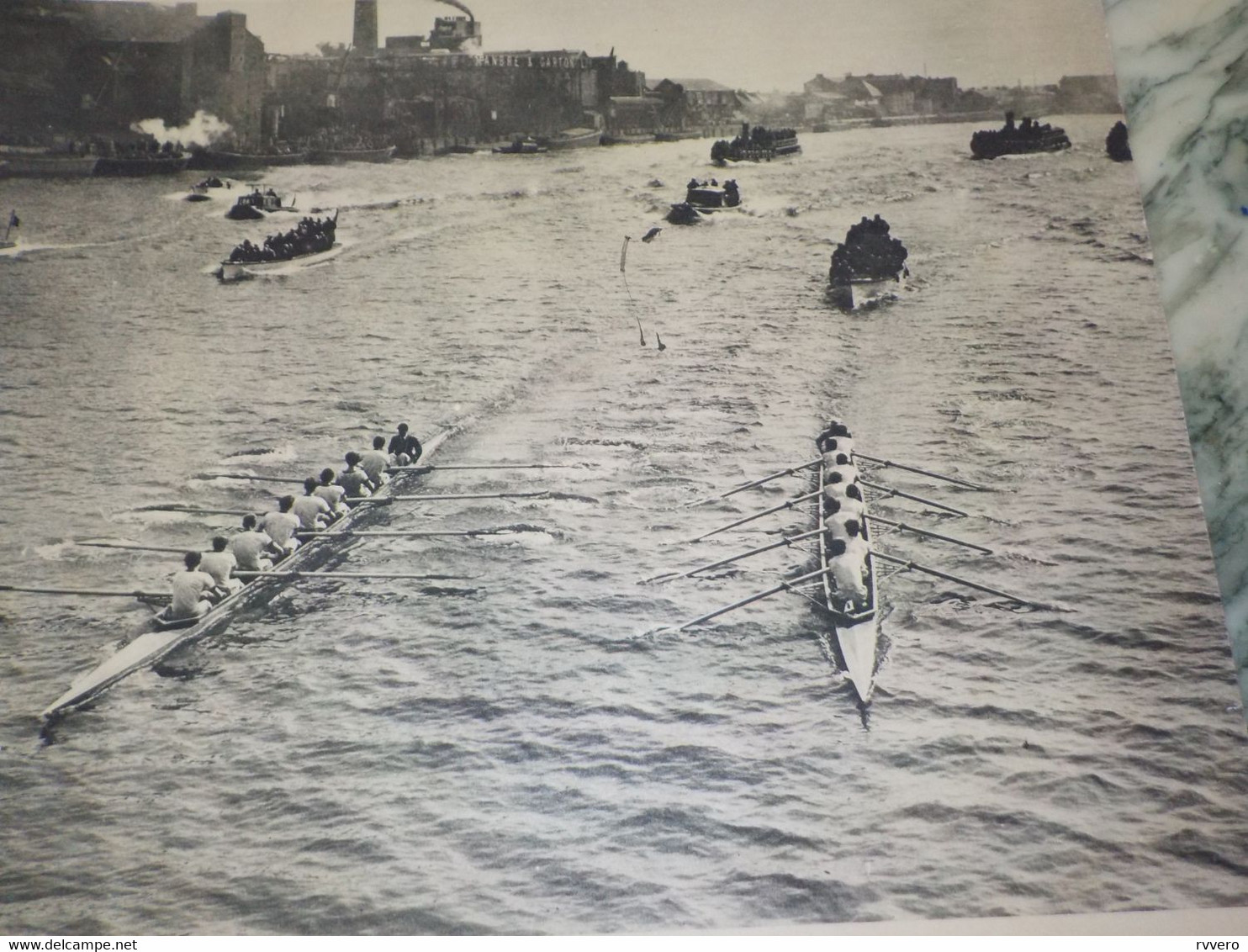 PHOTO LA COURSE OXFORD CAMBRIDGE A L AVIRON 1937 - Rudersport