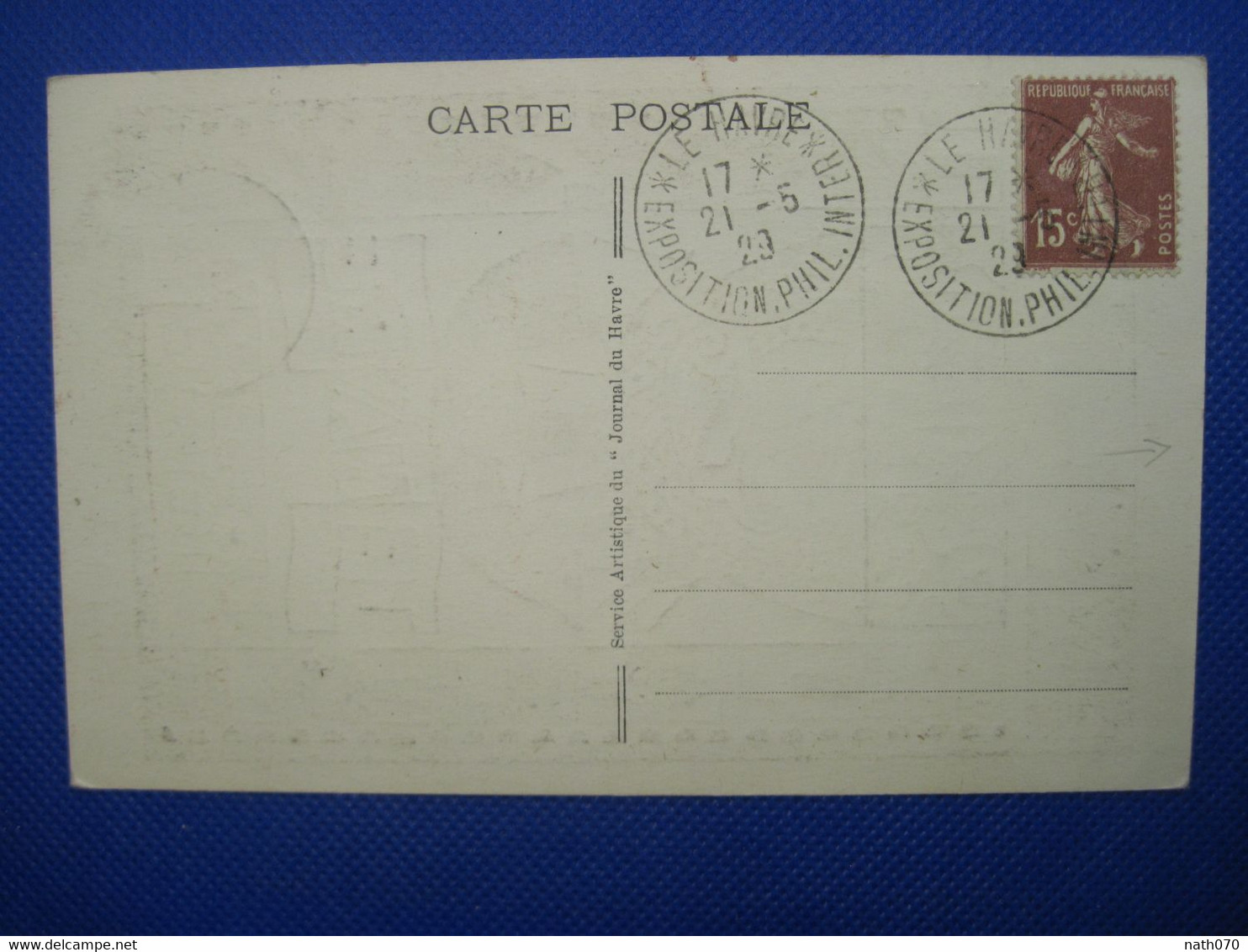 France LE HAVRE Exposition Philatélique Internationale Du 18 Au 26 Mai 1929 Cpa Ak - Philatelic Exhibitions