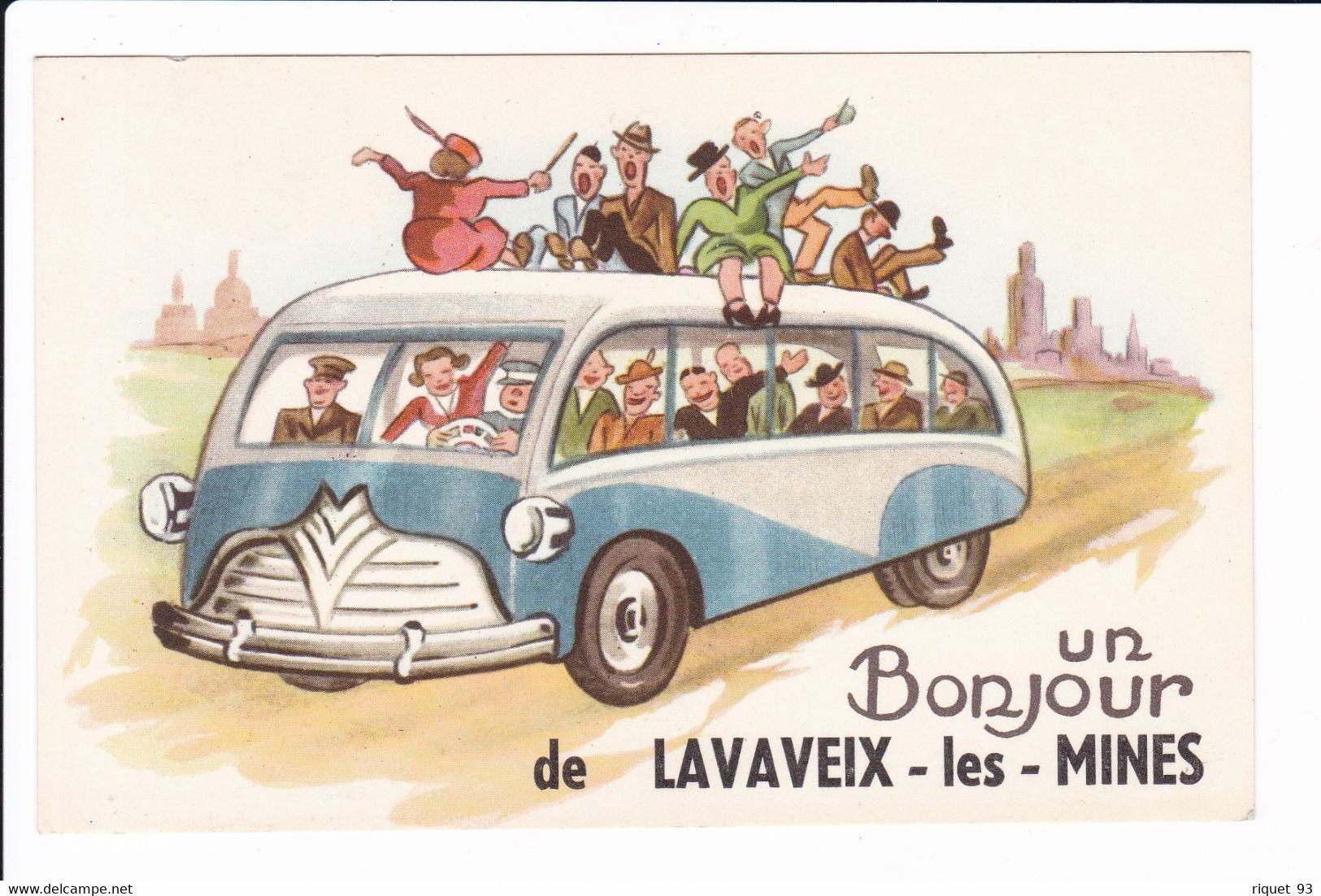 Lot 2 Cp Dessins Humoristique - "Une Pesée Et Un Bonjour De LAVAVEIX-les-MINES - Autres & Non Classés