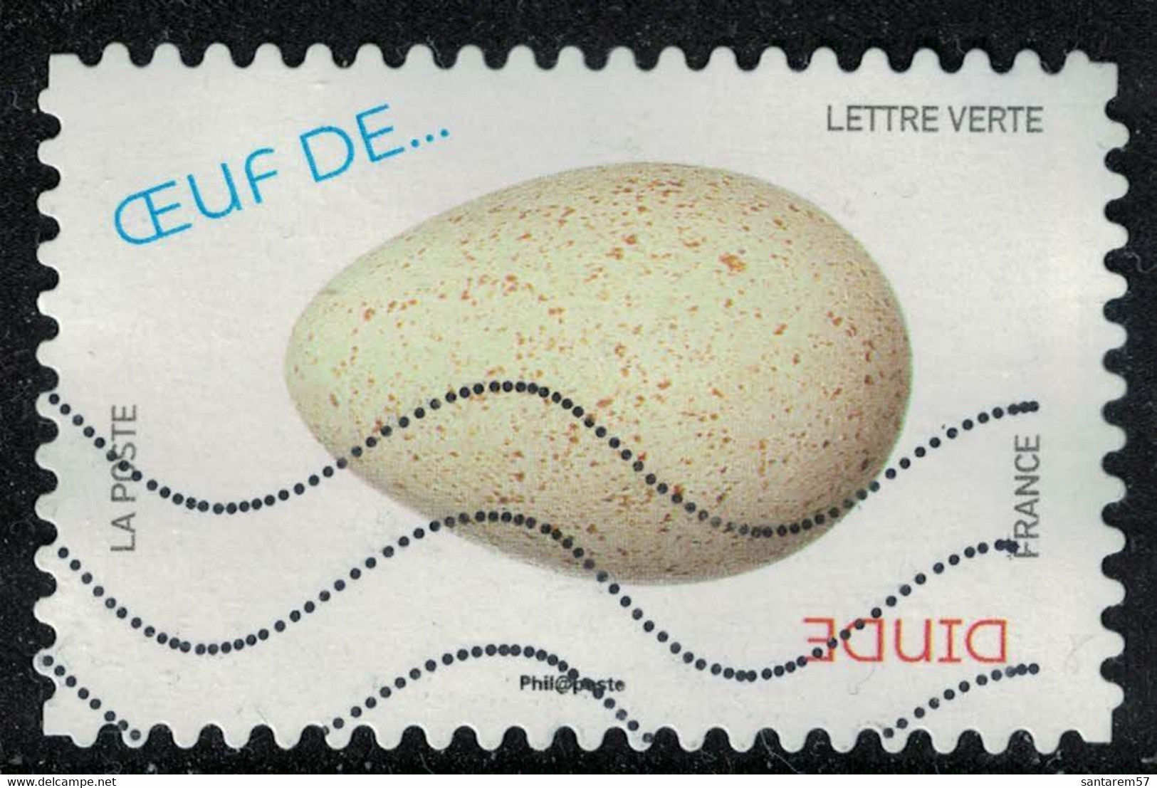 France 2020 Oblitéré Used Oeufs D'Oiseaux Dinde Y&T 1843 - Oblitérés