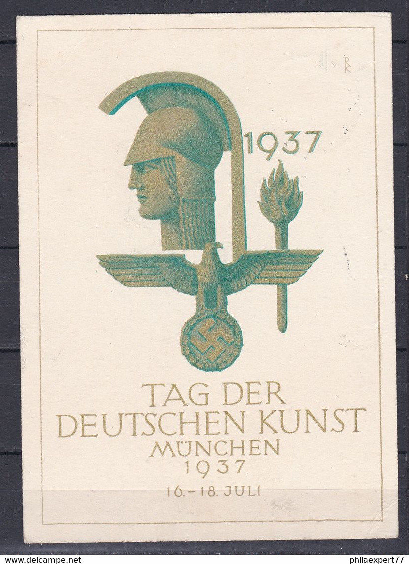 Deutsches Reich - 1937 - Propagandakarte - München Nach Merano Mit Sonderstempel TAG DER DEUTSCHEN KUNST - Gebraucht