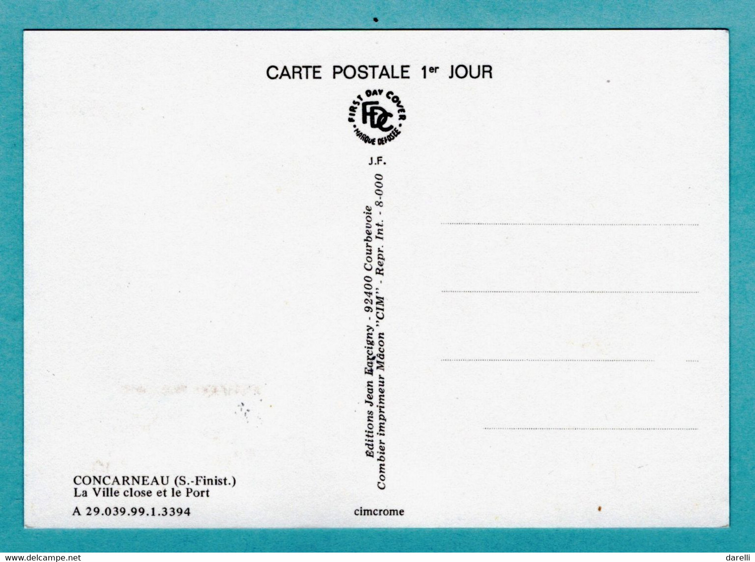 Carte Maximum 1983 - Concarneau - YT 2254 - 29 Concarneau - 1980-1989