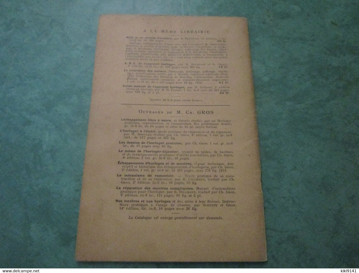 L'Echappement à Ancre De Graham Par Charles Gros (32 Pages) - Sciences