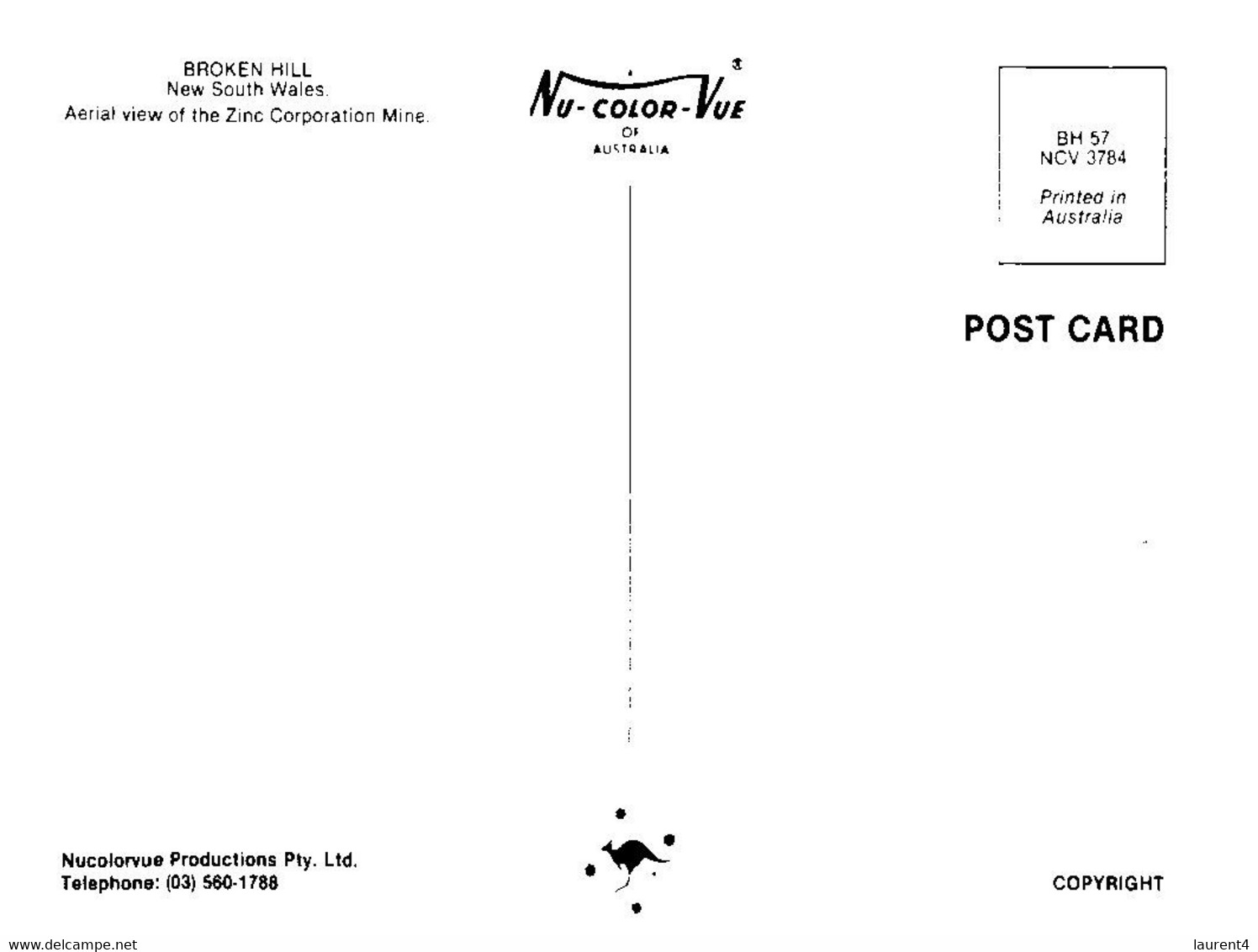 (S 1) Australia - NSW - Broken Hill Zinc Corporation Mine (BH57) - Broken Hill