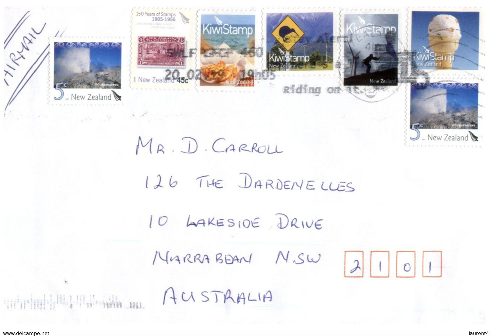 (S 2) New Zealand To Australia - Cover - Very Stamps Combination ? - With Kiwi Stamp And NZ Post Stamps ! - Cartas & Documentos